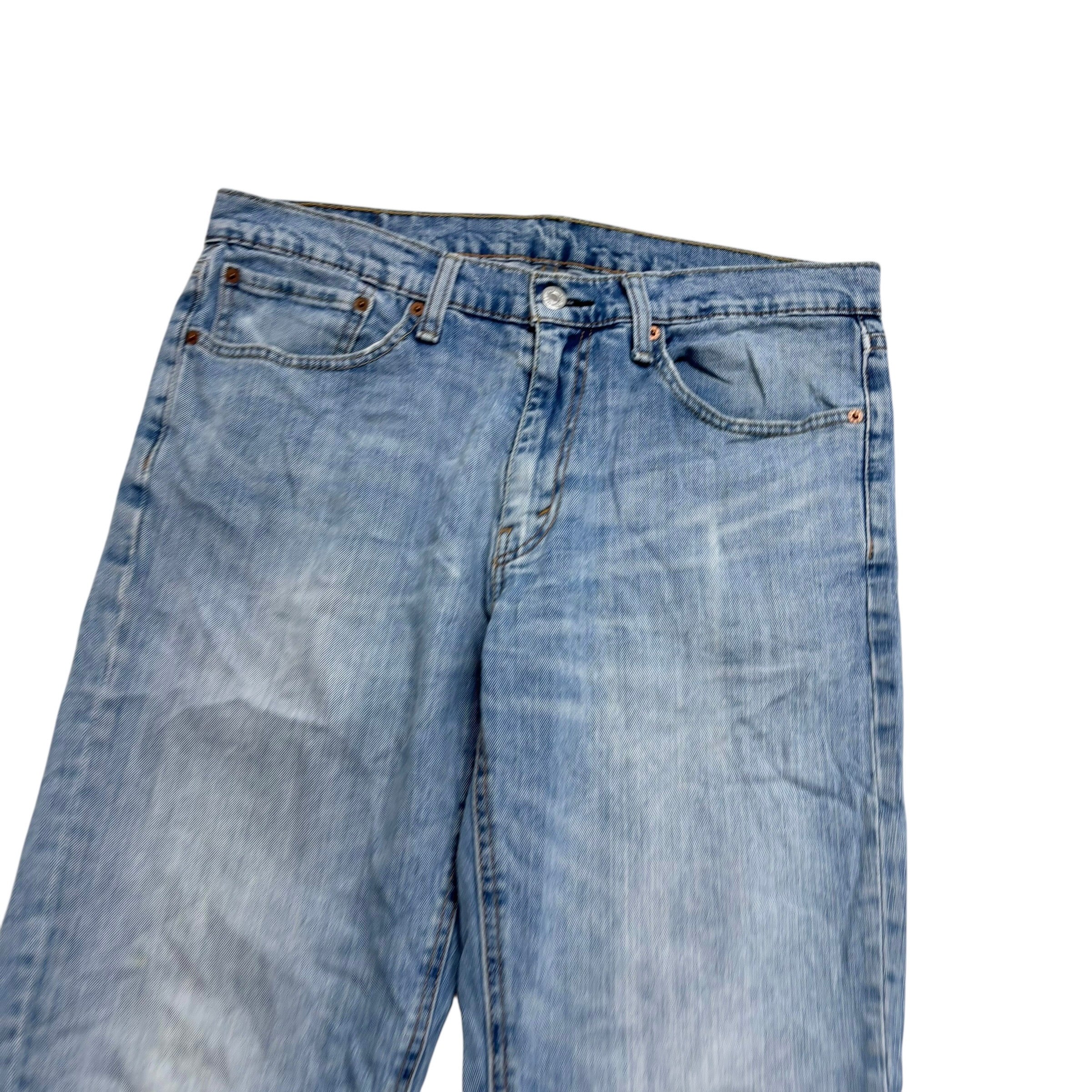 Levis 541 Jeans W34 L33 Mens Light Blue Athletic Tapered Fit Stretch Denim (F)