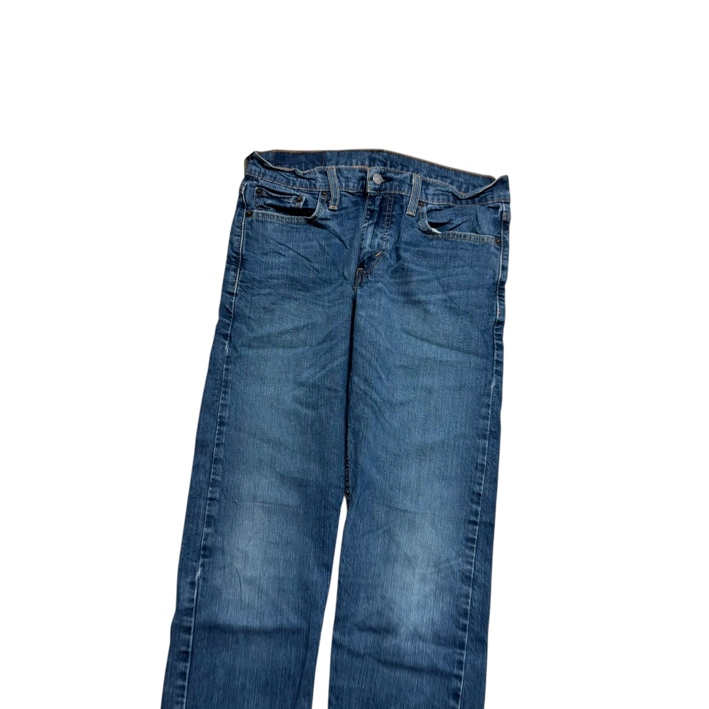 Levis 502 Jeans W30 L30 Mens Dark Blue Regular Tapered Fit Stretch Denim (E)