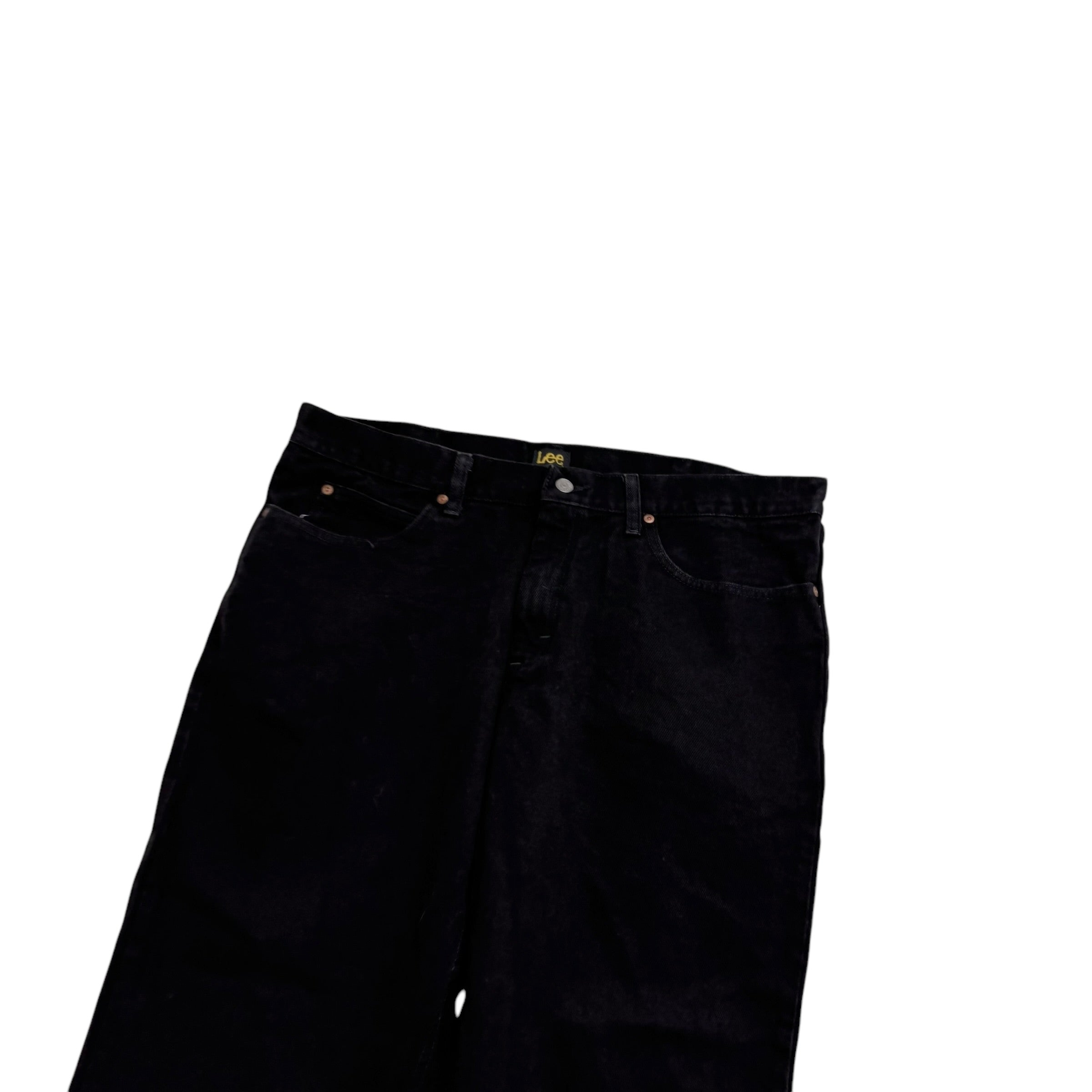 Lee Jeans W38 L27 Mens Black Relaxed Straight Fit Denim (E)