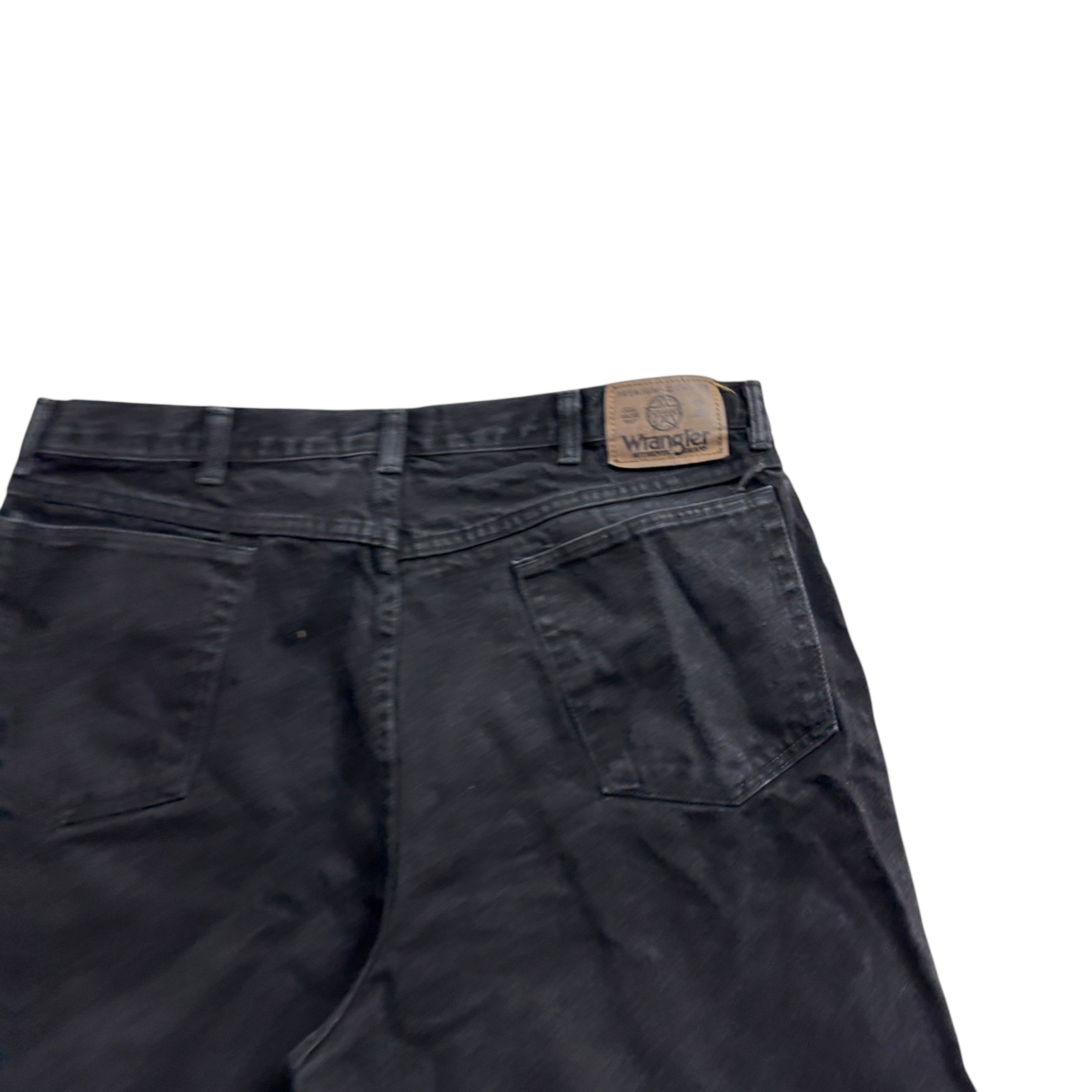 Vintage Wrangler Baggy Jorts W36 Mens Denim Shorts Black Relaxed Fit (E)