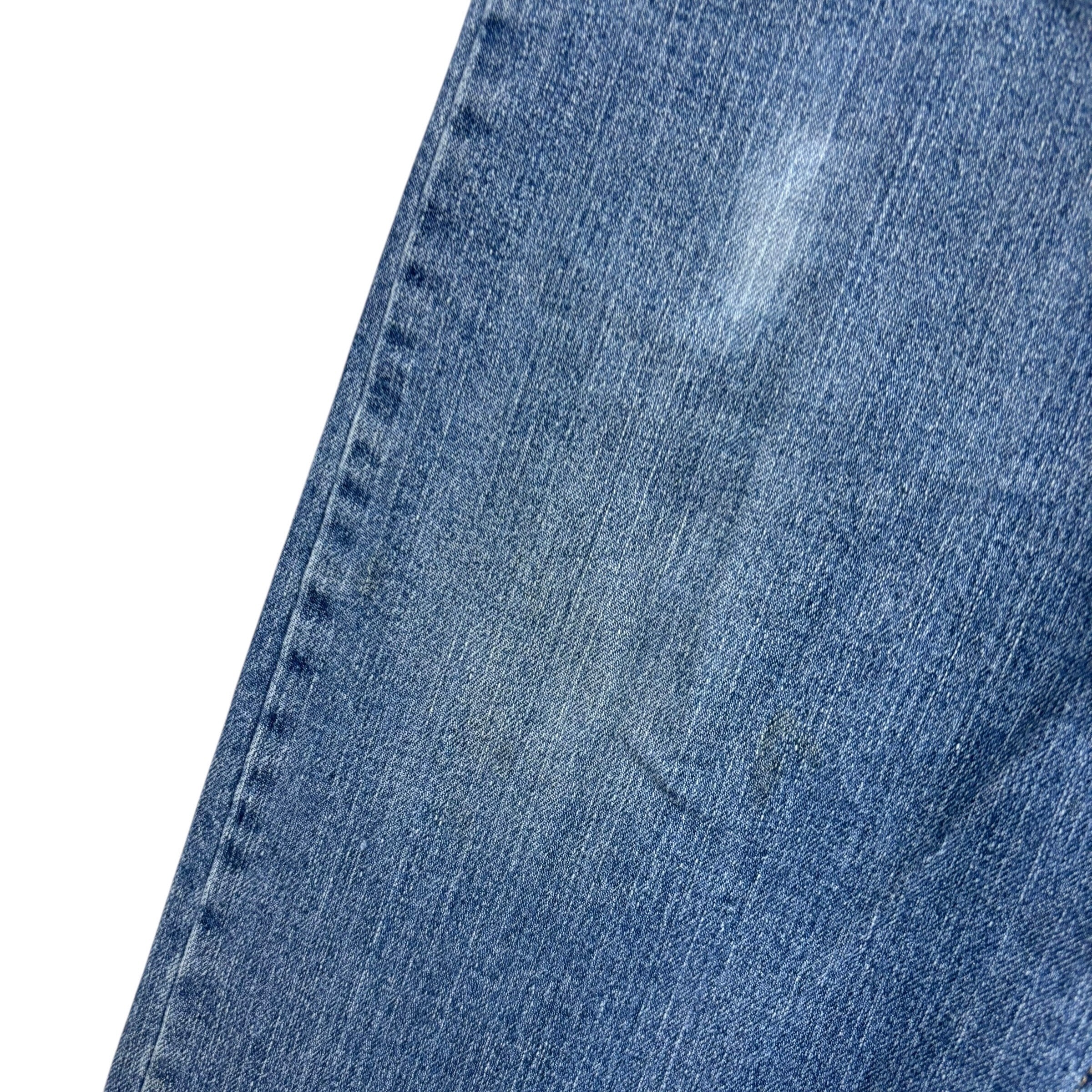 Wrangler Jeans W36 L30 Mens Mid Blue Relaxed Straight Fit Stretch Denim (F)