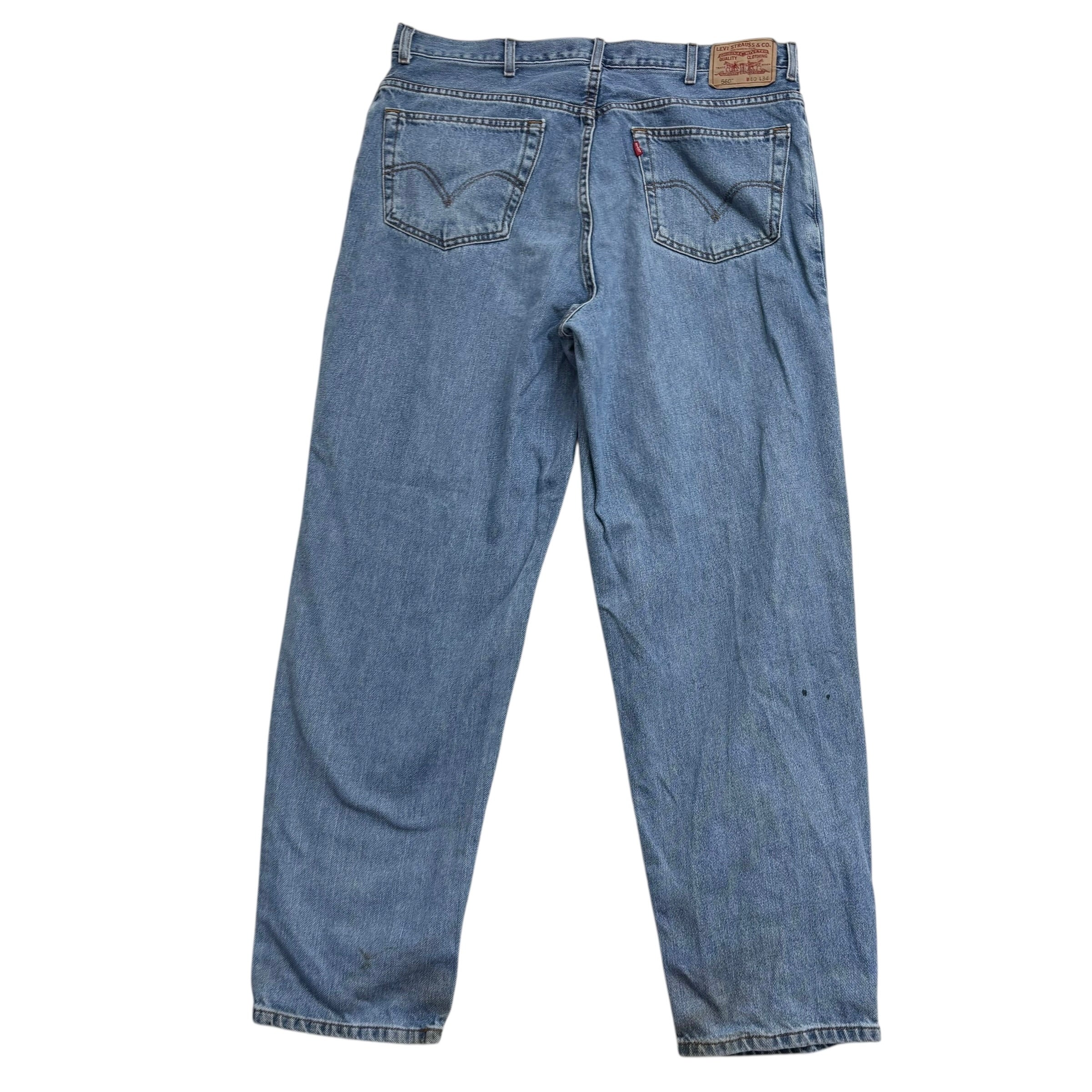 Levis 560 Jeans W40 L34 Mens Light Blue Baggy Relaxed Comfort Vintage (F)