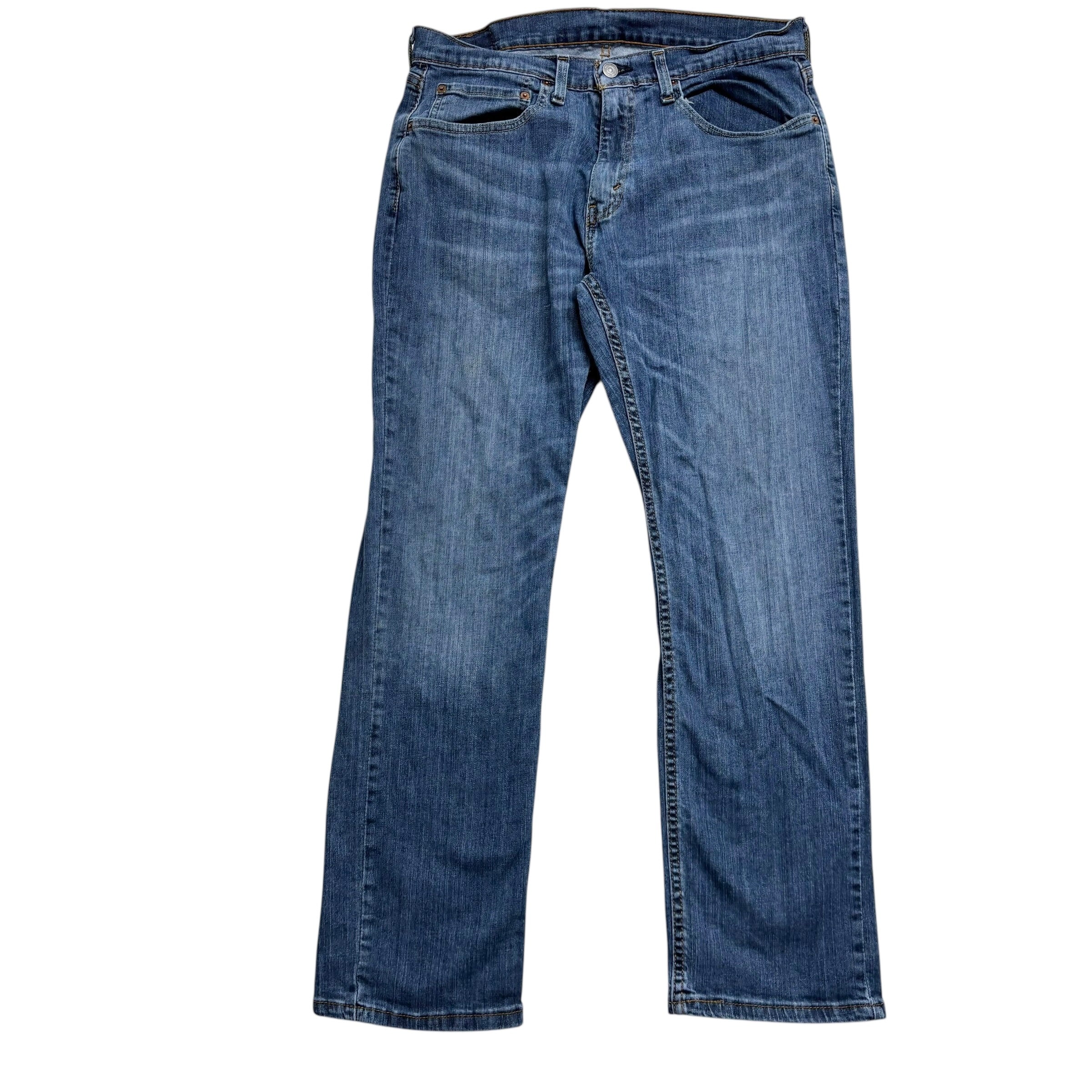 Levis 559 Jeans W34 L30 Mens Mid Blue Regular Straight Fit Stretch Denim (E)