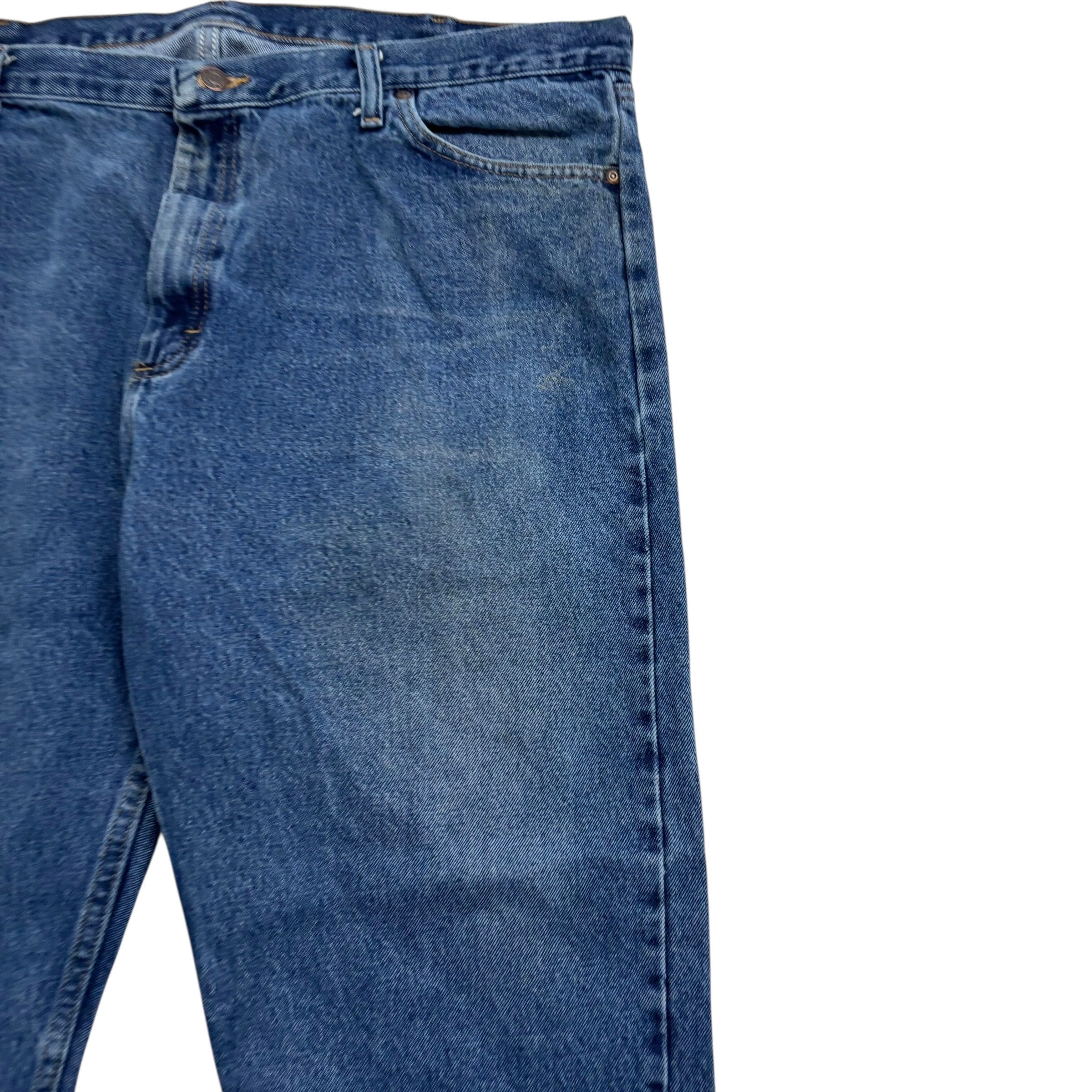 Wrangler Jeans W42 L29 Mens Mid Blue Relaxed Straight Fit Denim (F)