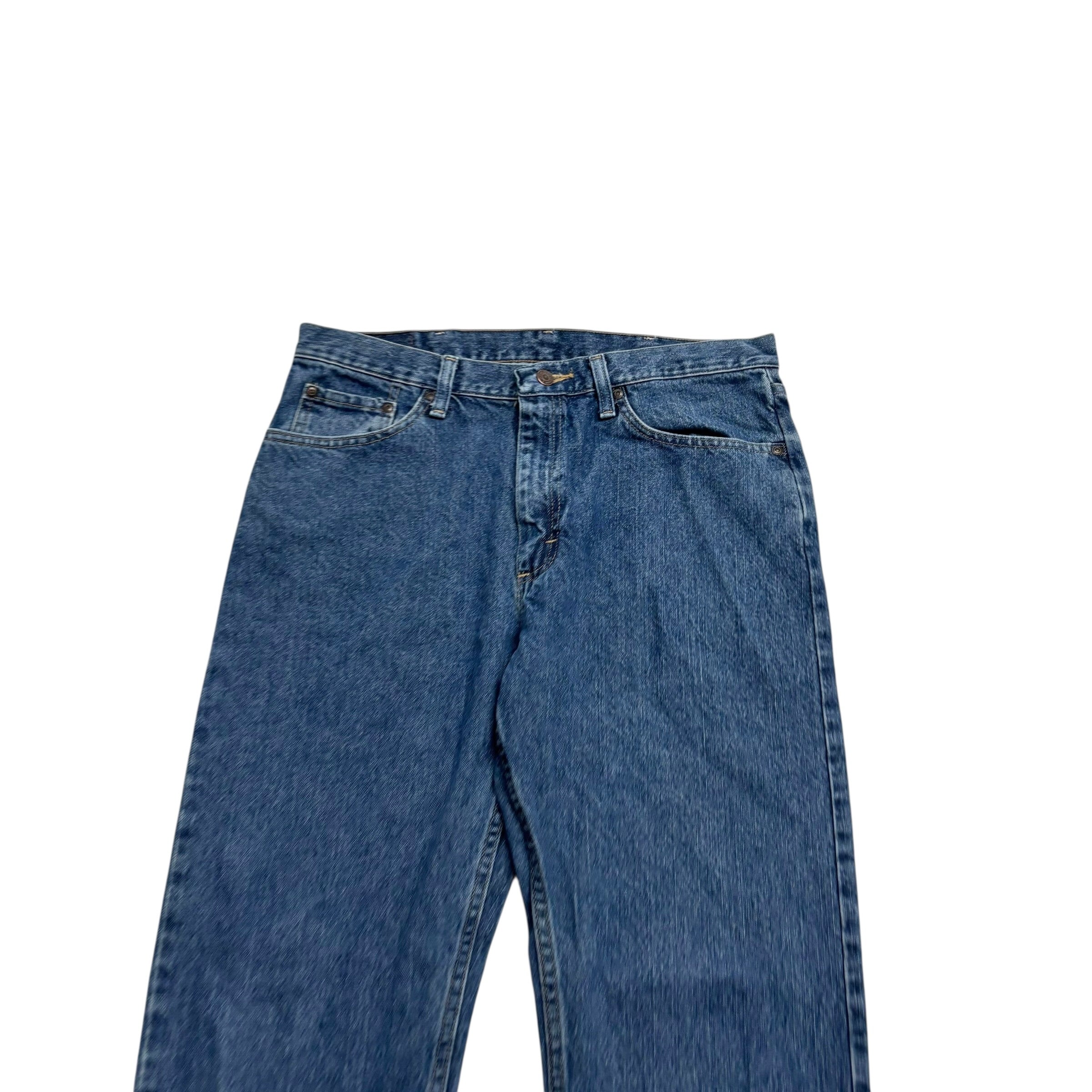 Wrangler Jeans W34 L30 Mens Mid Blue Regular Straight Fit Denim (E)