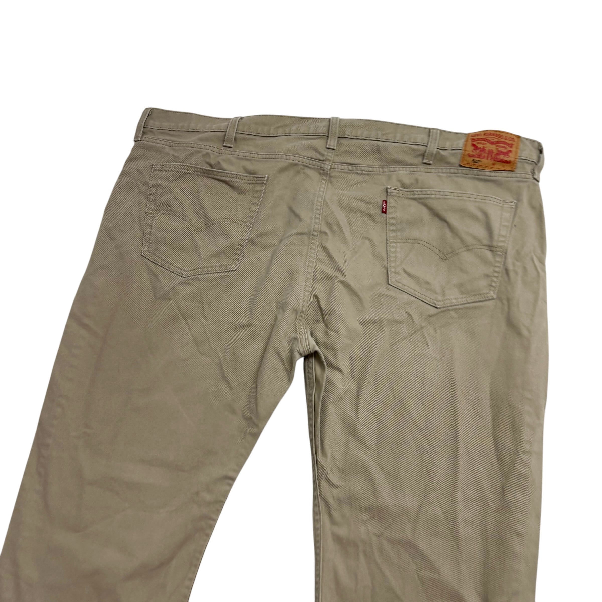 Levis 502 Jeans W48 L28 Mens Beige Stone Regular Taper Fit Stretch Denim (E)