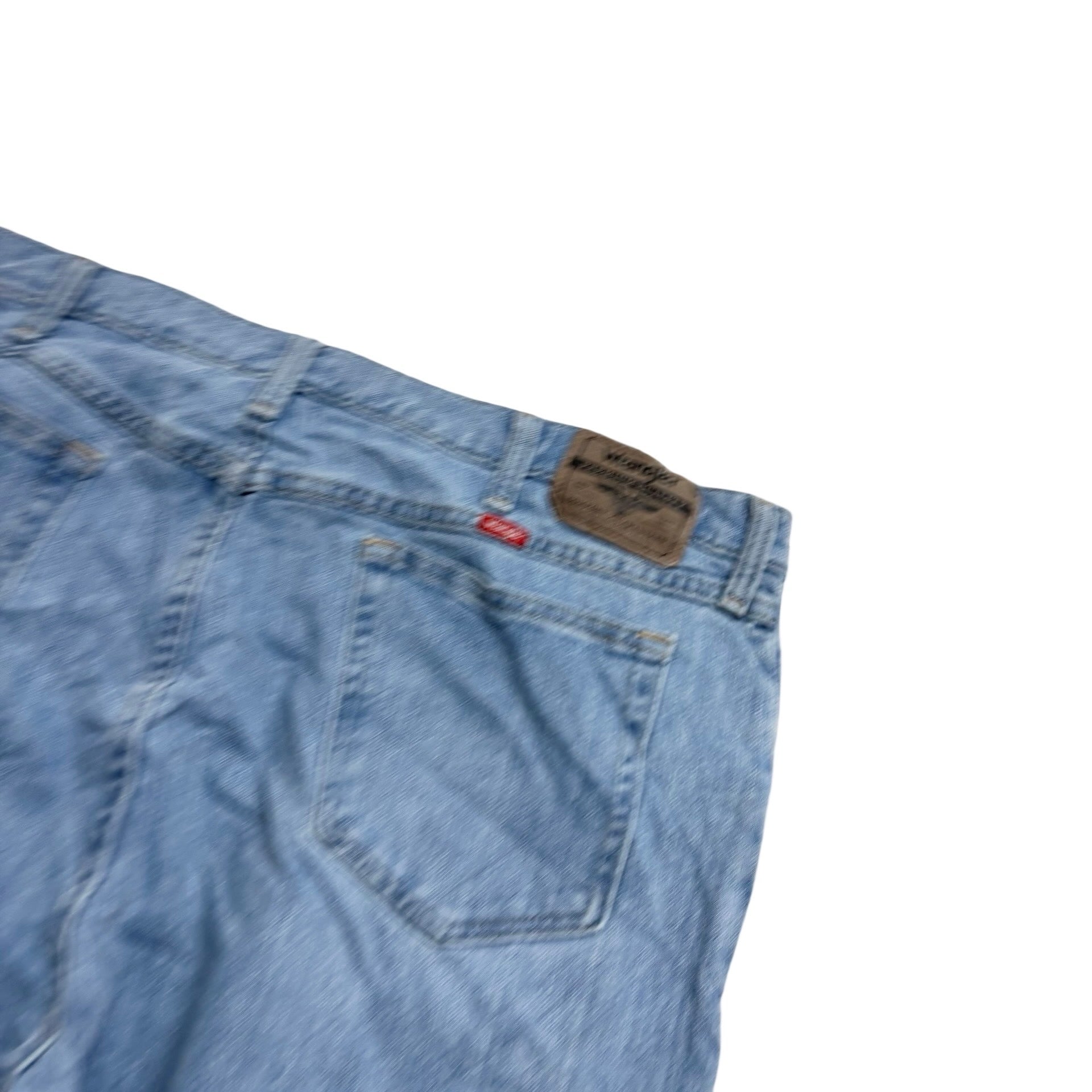 Wrangler Jeans W40 L30 Mens Light Blue Regular Straight Fit Stretch Denim