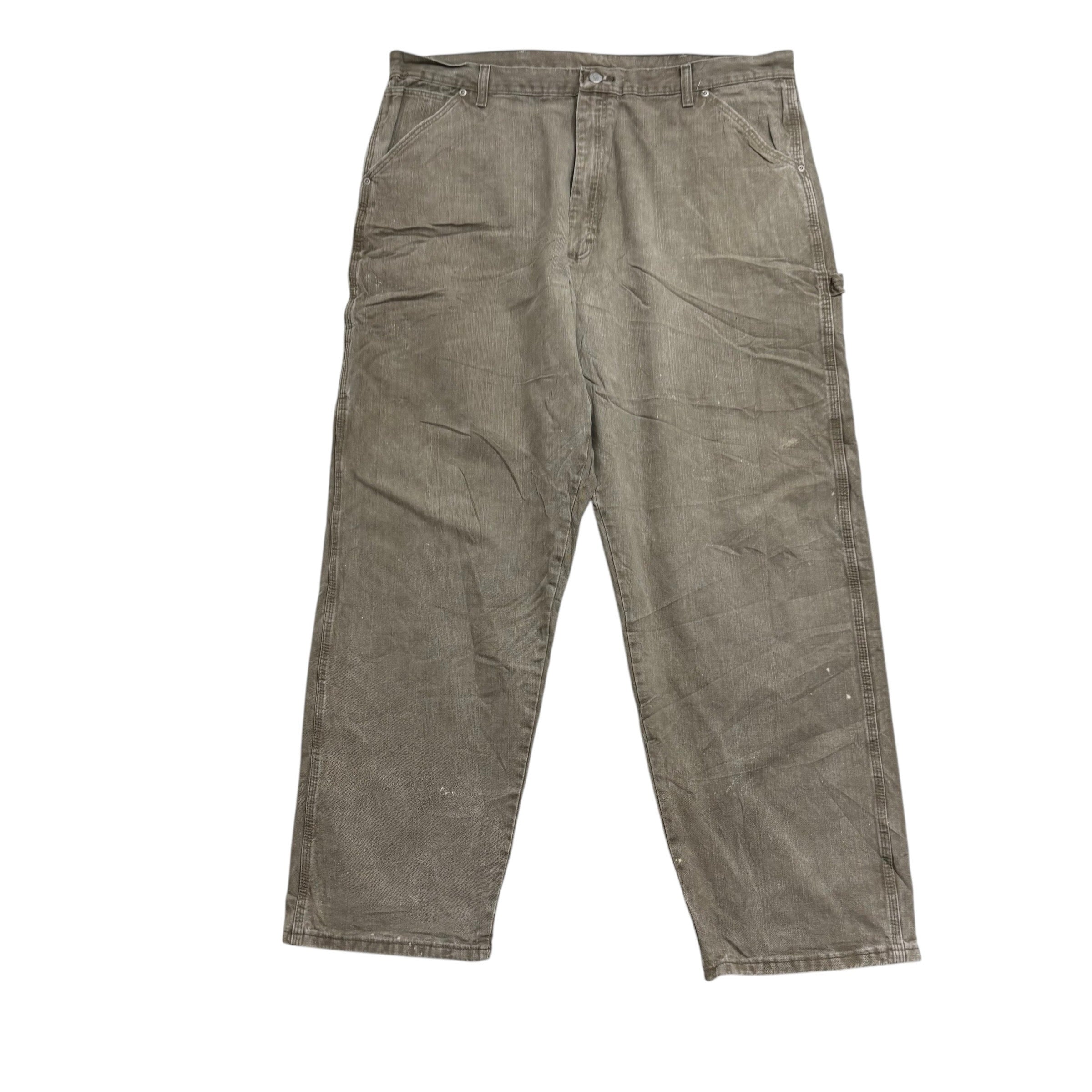 Wrangler Carpenter Jeans W40 L32 Mens Olive Relaxed Straight Fit Vintage