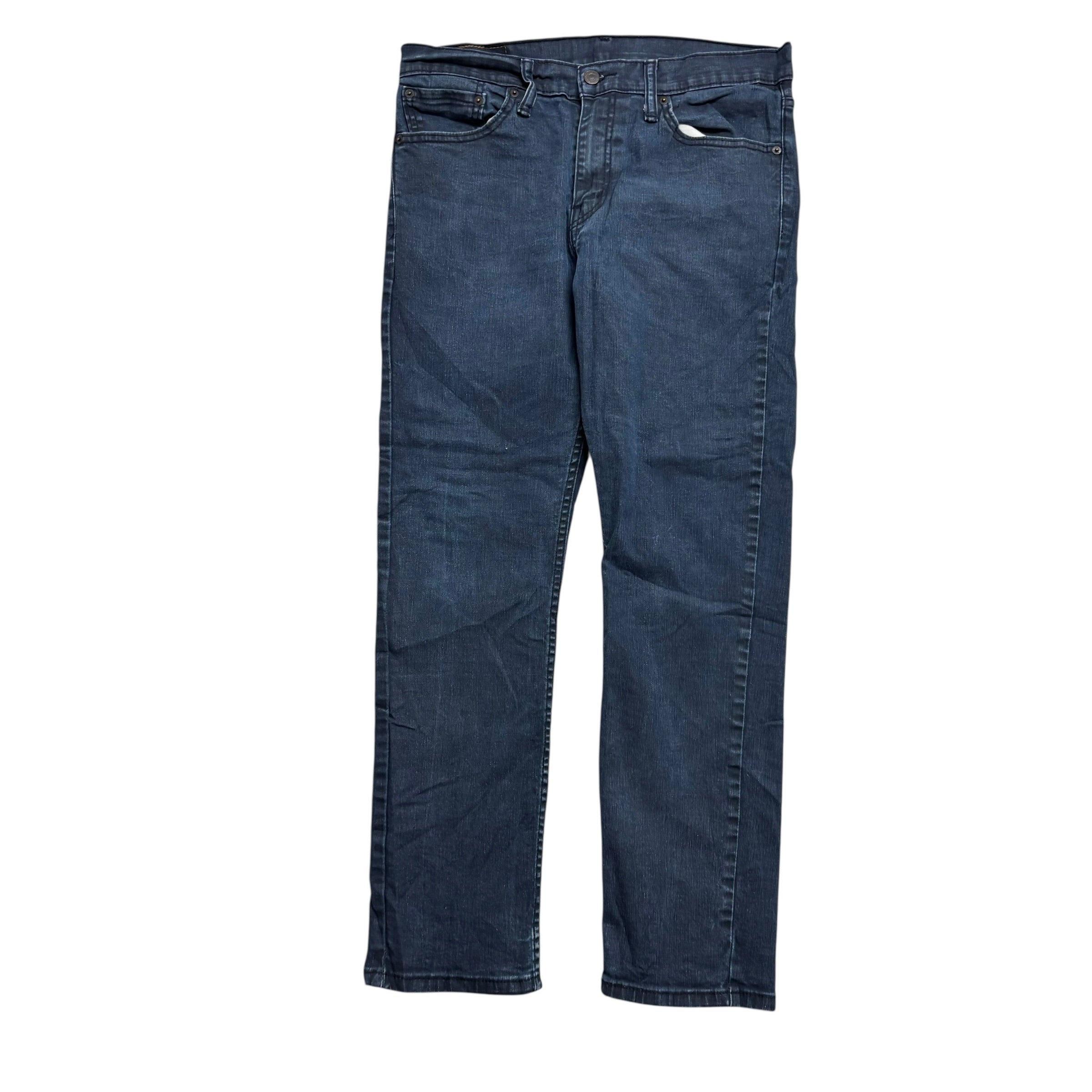 Levis 511 Jeans W33 L29 Mens Waxed Navy Blue Slim Fit Stretch Denim (E)