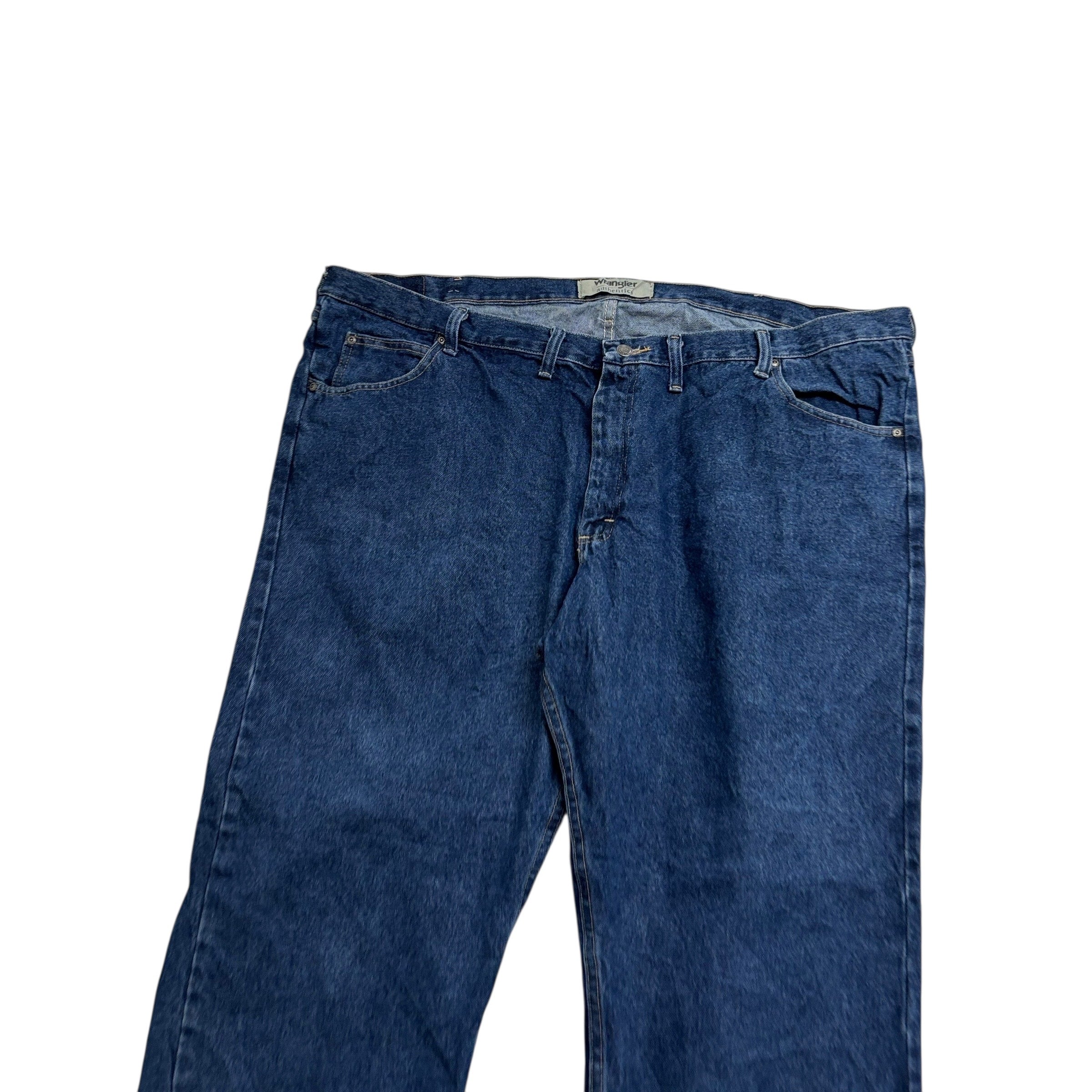 Wrangler Jeans W48 L30 Mens Dark Blue Relaxed Straight Fit Baggy Denim (E)