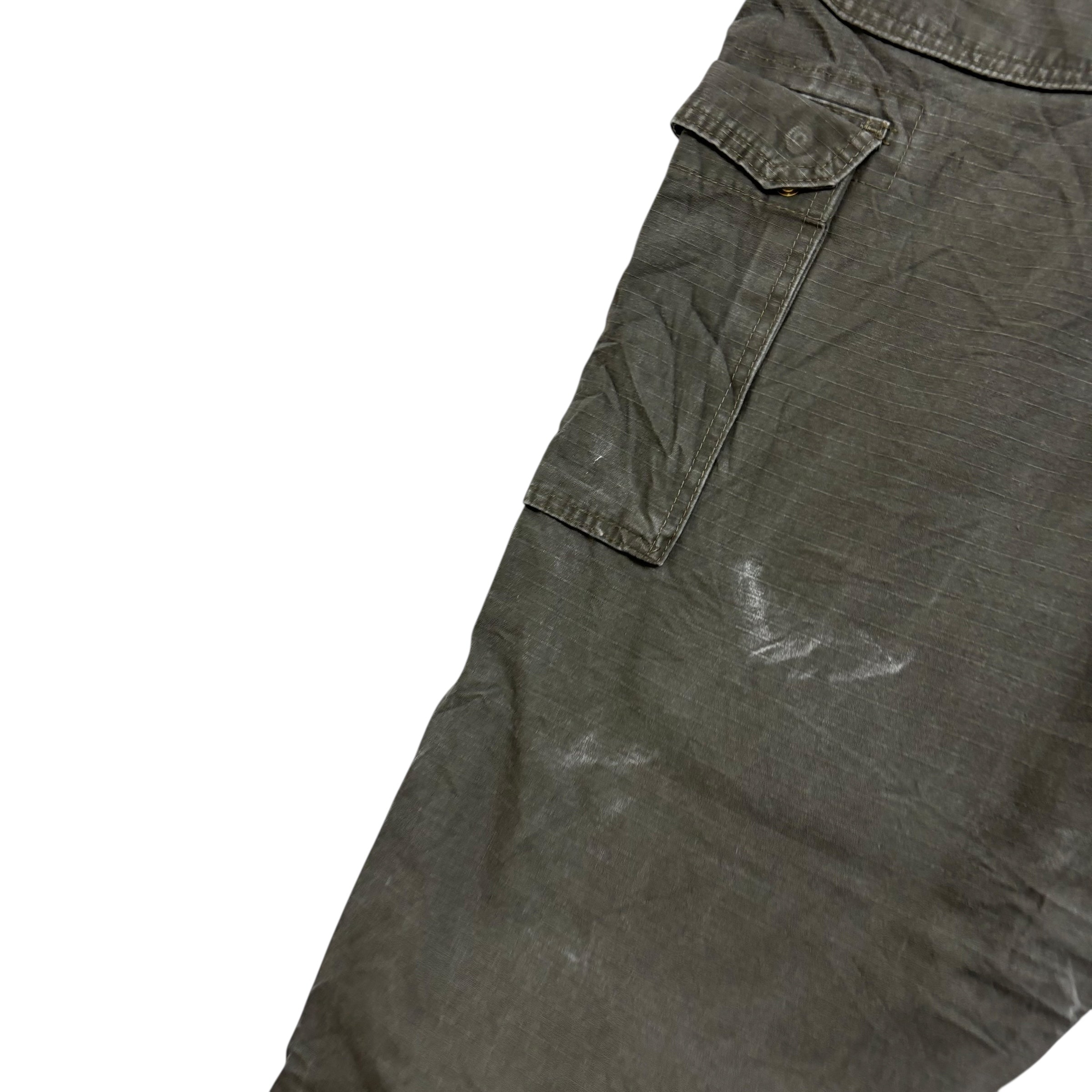 Wrangler Carpenter Pants W44 L30 Mens Olive Relaxed Straight Fit Cargo Trousers