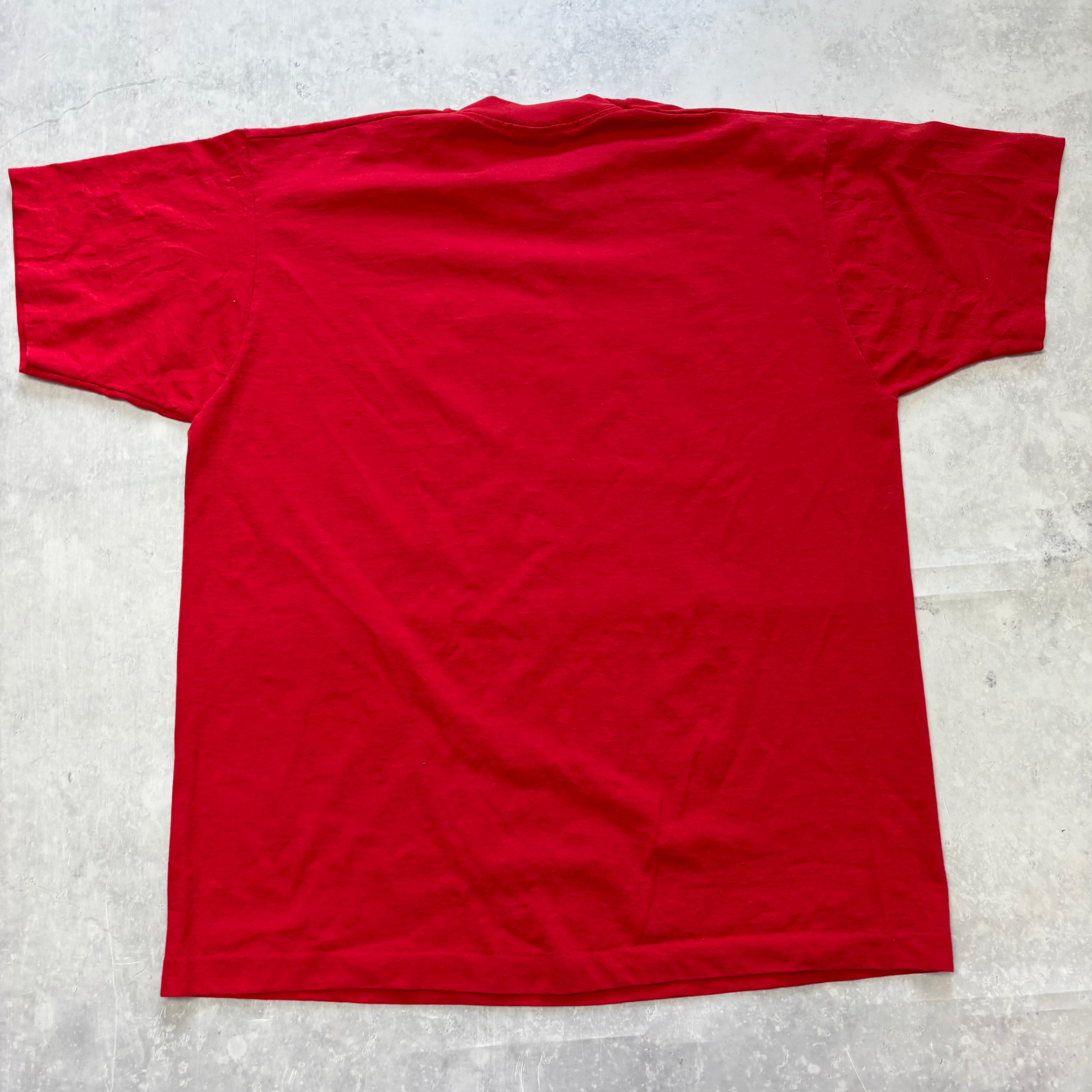 Vintage T Shirt Mens Large Red Single Stitch Graphic Print 90s Panda (E)