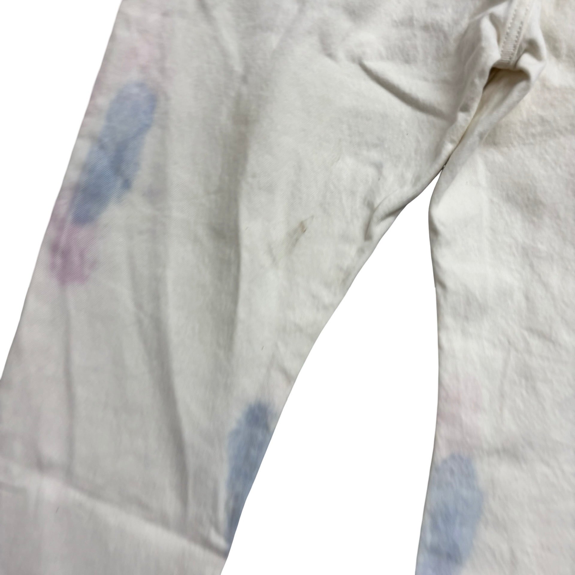 Levis 501 Jeans W32 L30 Mens White Regular Straight Fit Tie Die Denim (F)