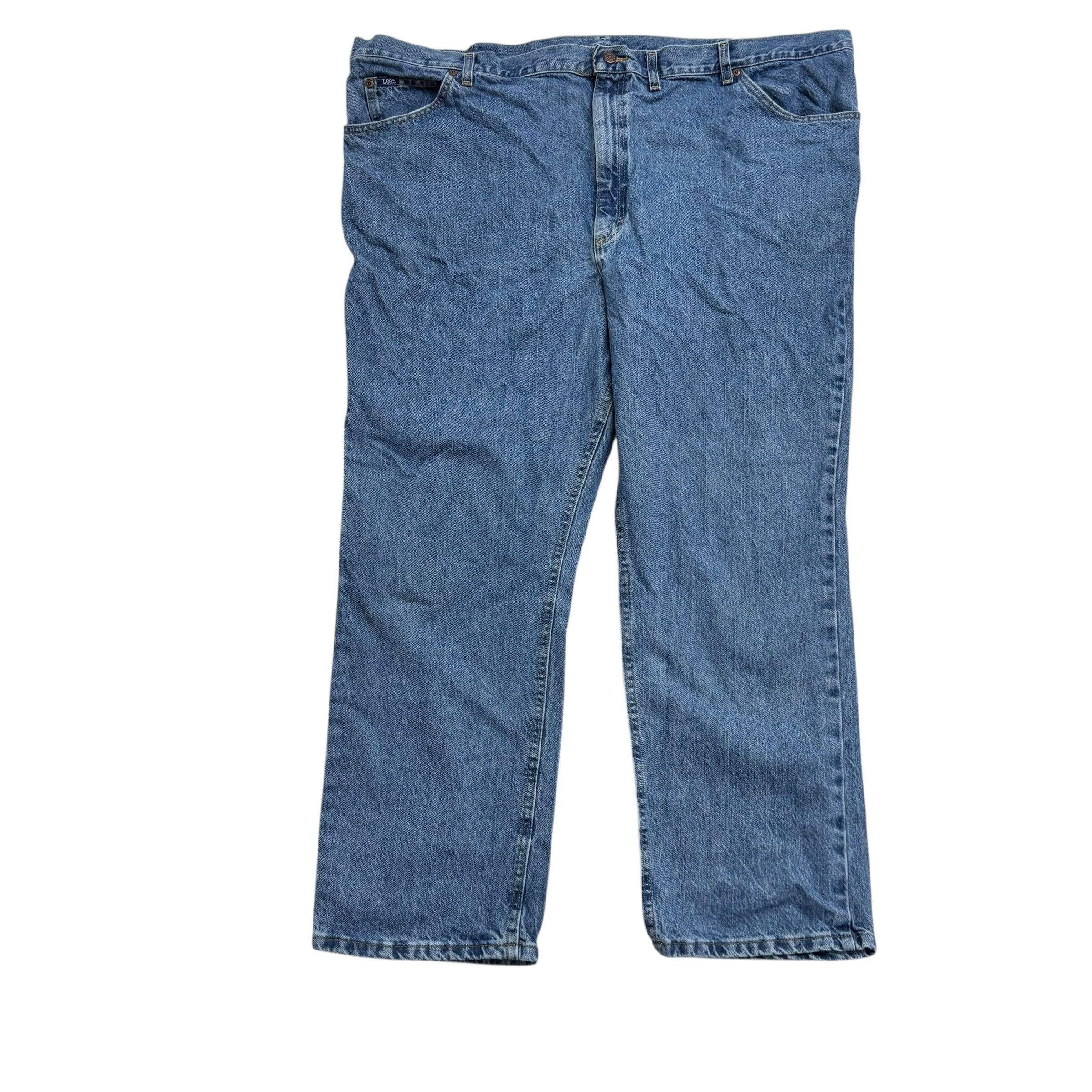 Lee Jeans W50 L30 Mens Light Blue Relaxed Straight Fit Vintage Denim (E)