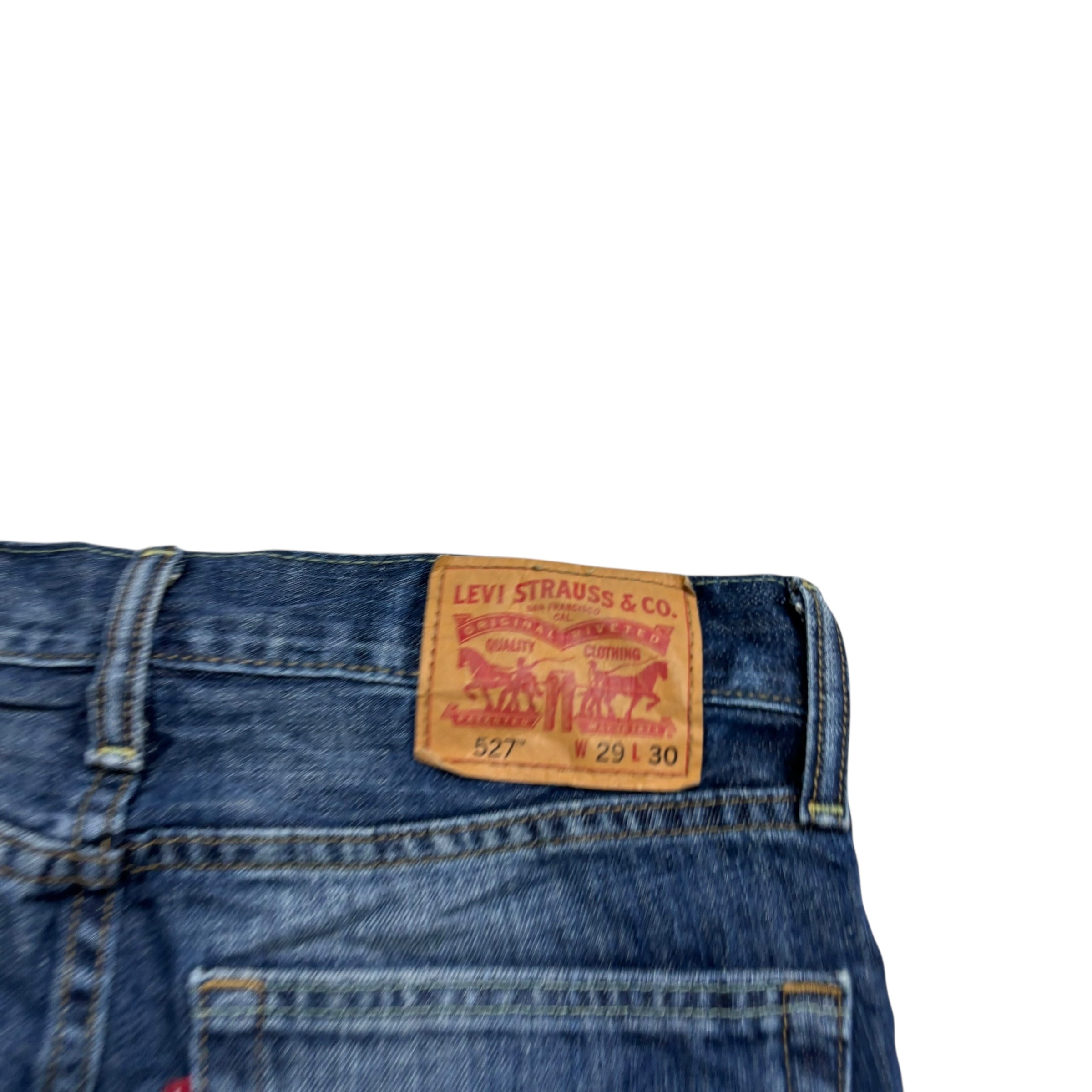 Levis 527 Jeans W29 L30 Mens Dark Blue Slim Bootcut Fit Denim