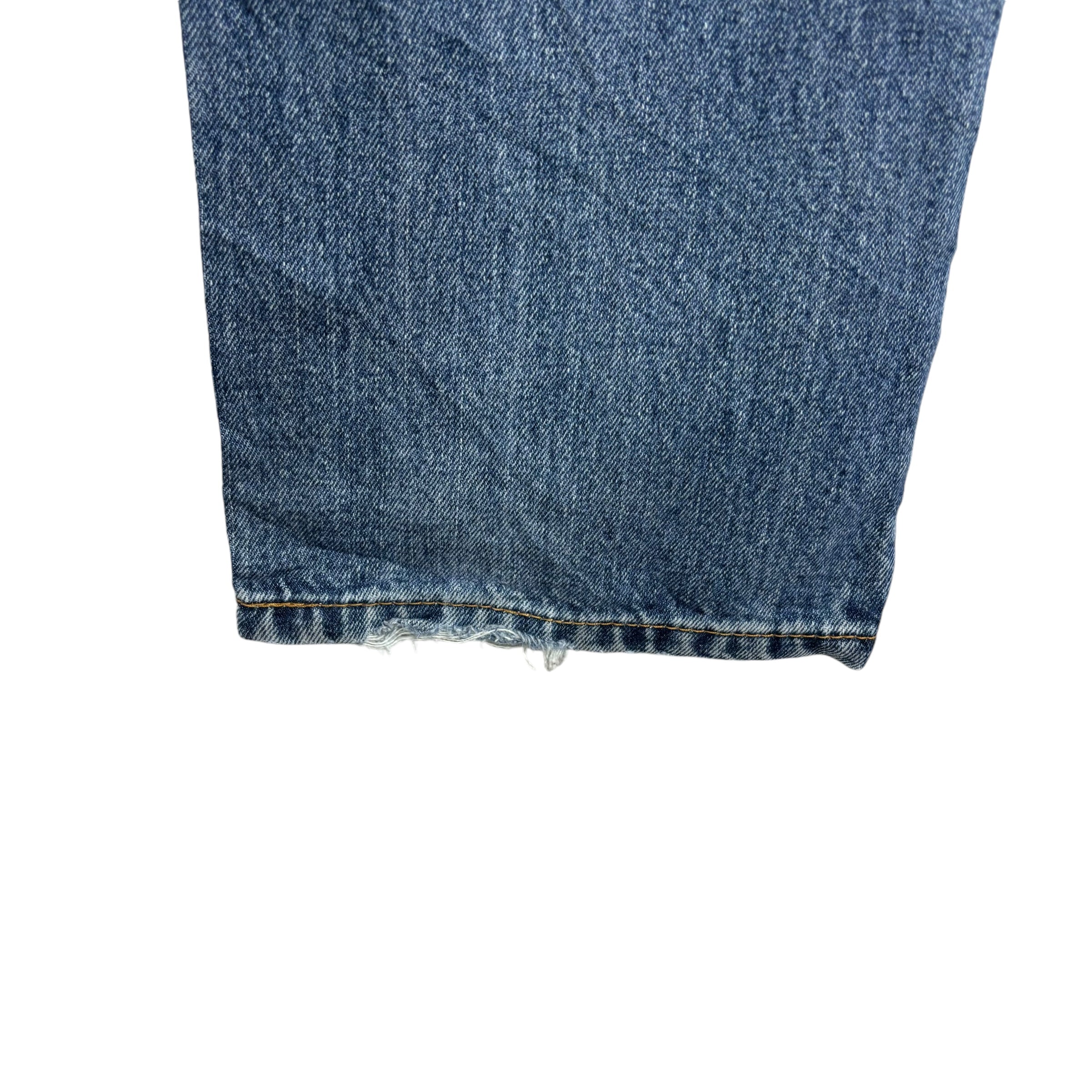 Levis 505 Jeans W30 L30 Mens Mid Blue Regular Straight Fit Denim