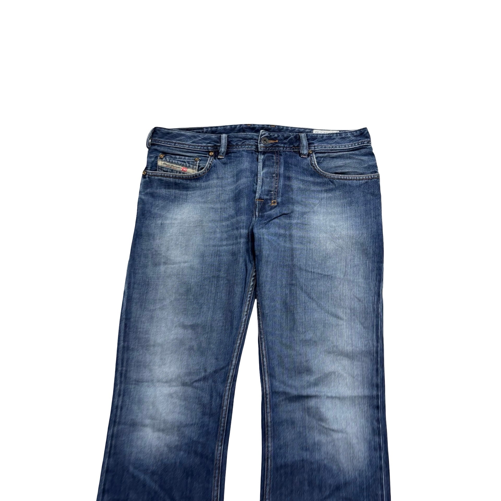 Diesel Zatiny Jeans W32 L32 Mens Dark Blue Regular Bootcut Fit Denim (F)