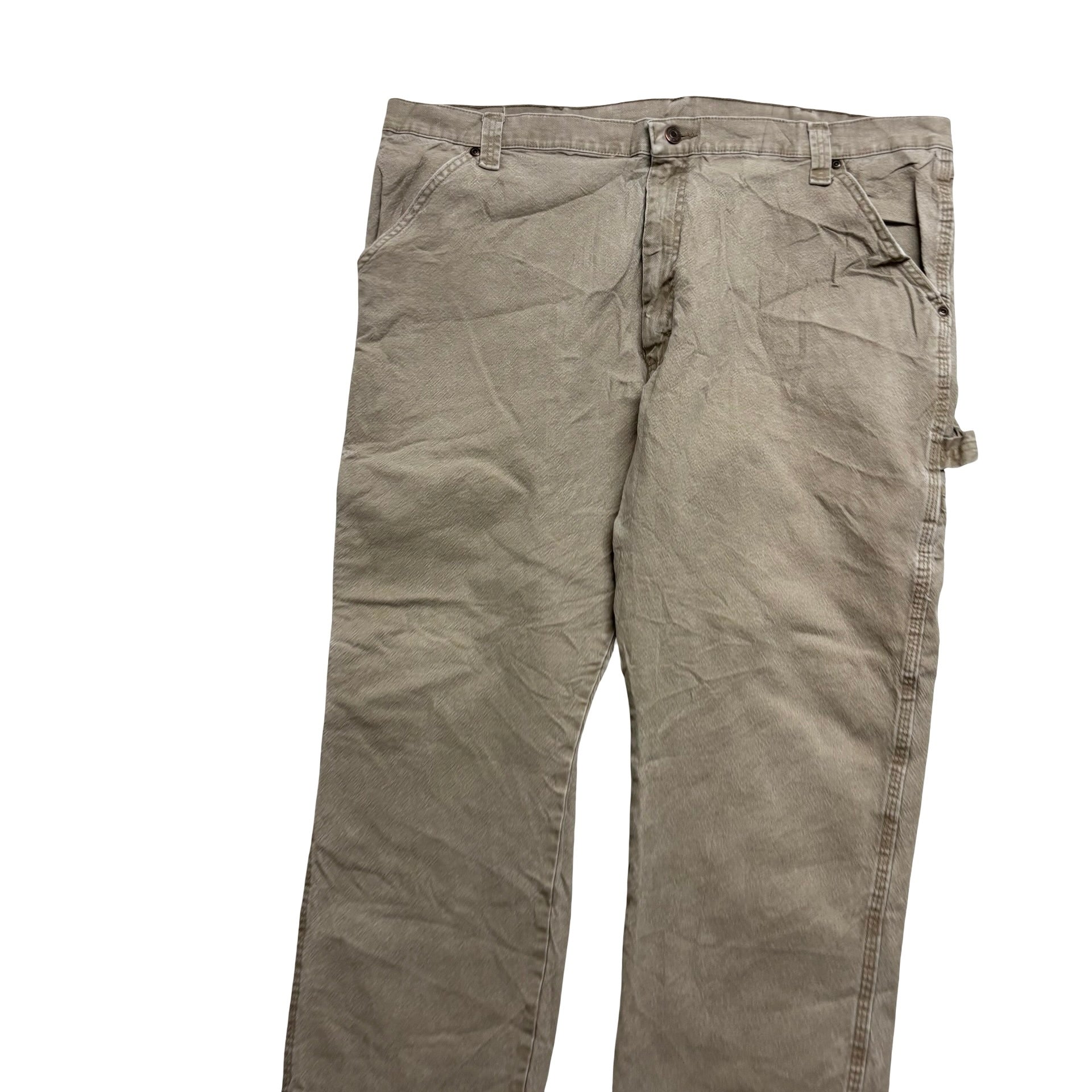 Wrangler Carpenter Trousers W42 L29 Mens Beige Baggy Relaxed Fit Stretch
