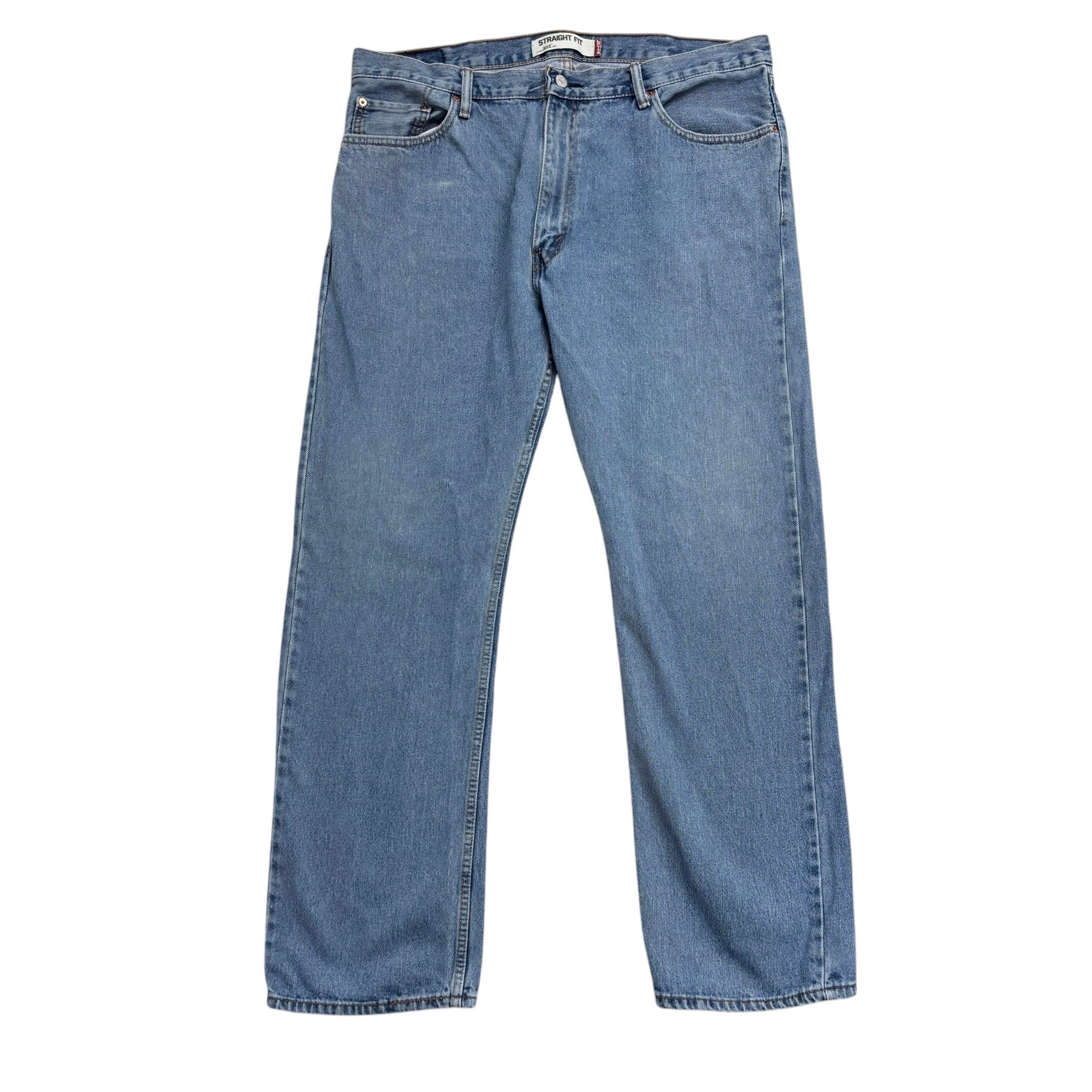 Levis 505 Jeans W40 L32 Mens Light Blue Regular Straight Fit Vintage Denim (E)