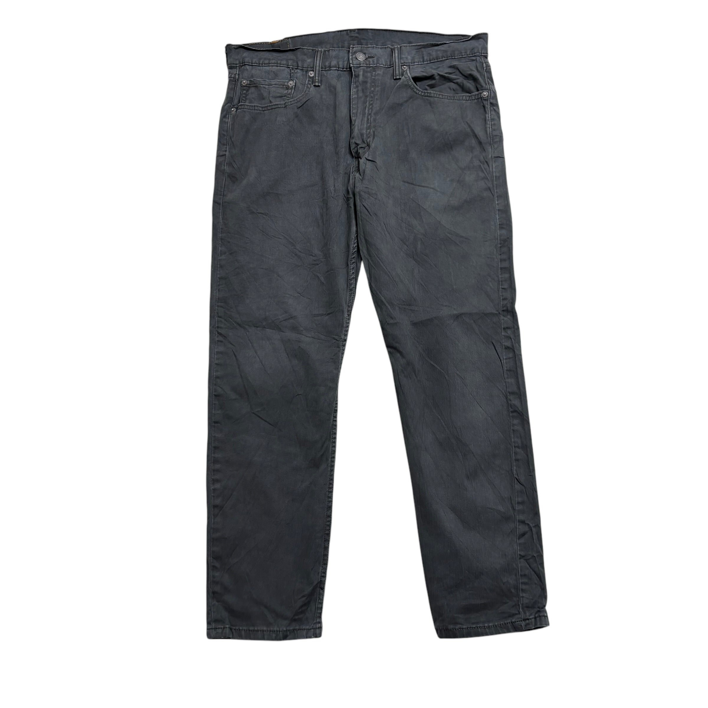 Levis 502 Trousers W36 L29 Mens Grey Regular Taper Fit Stretch Cotton Pants