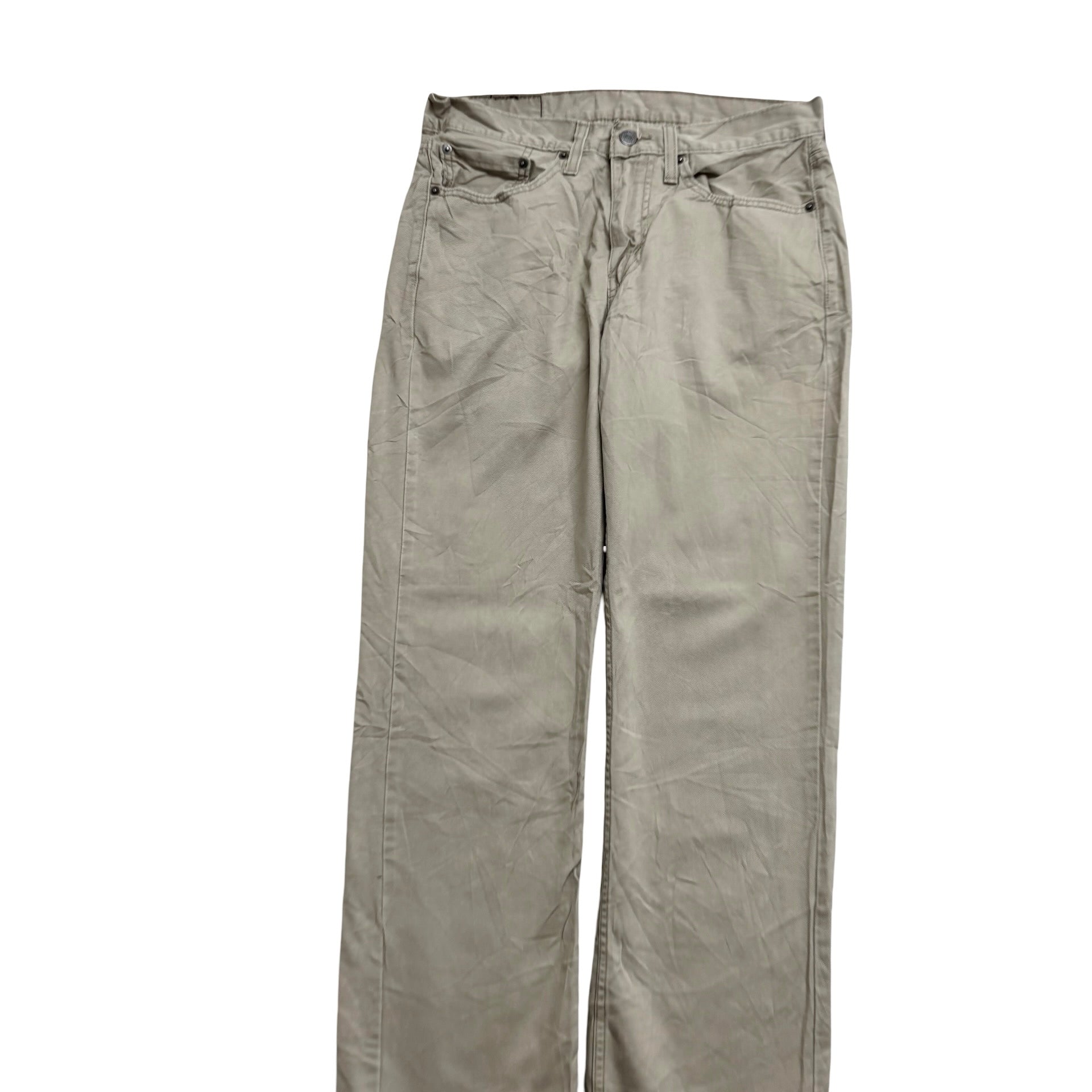Levis 514 Trousers W31 L30 Mens Cream Regular Straight Fit Cotton Pants (E)