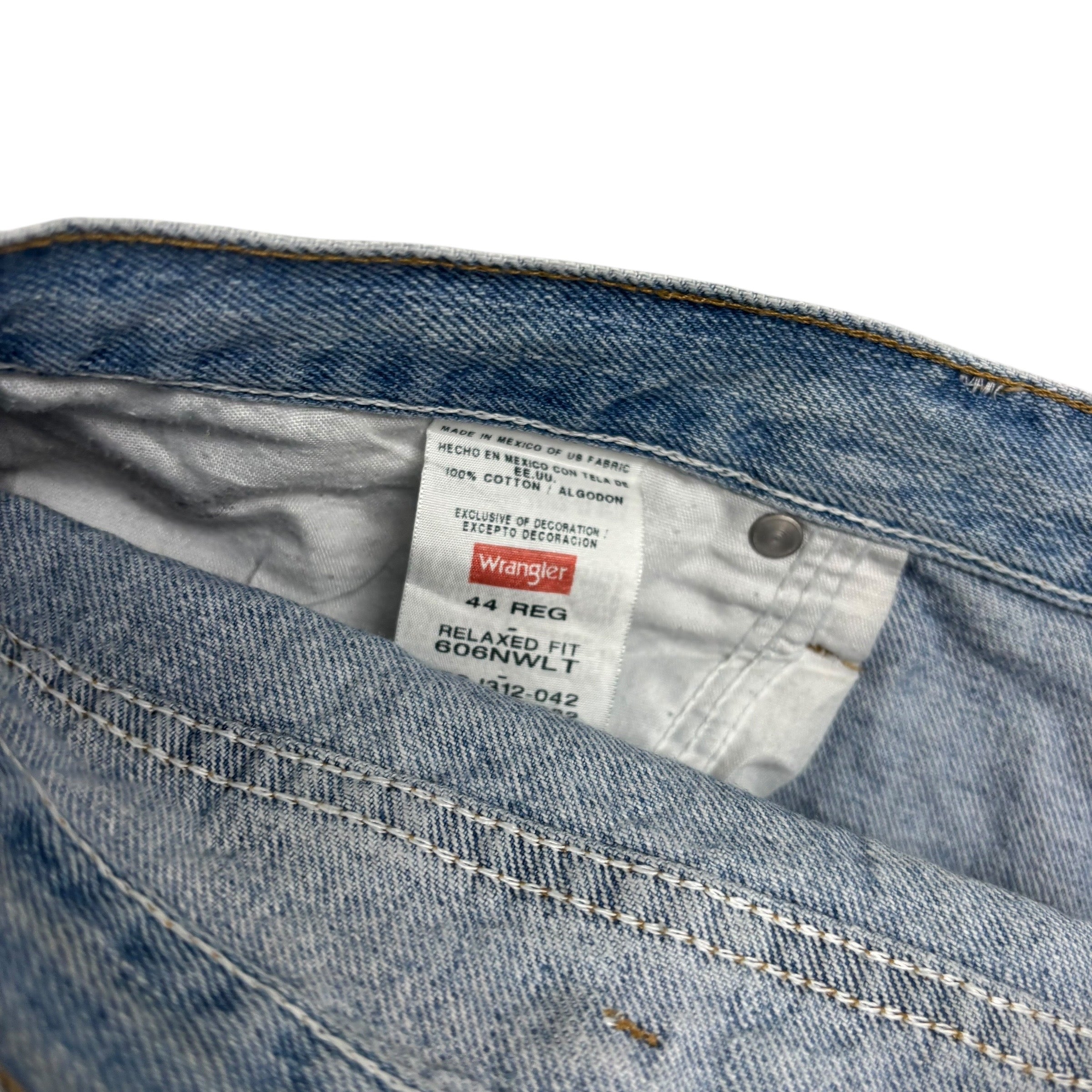 Wrangler Baggy Jorts W44 Mens Denim Shorts Light Blue Relaxed Fit