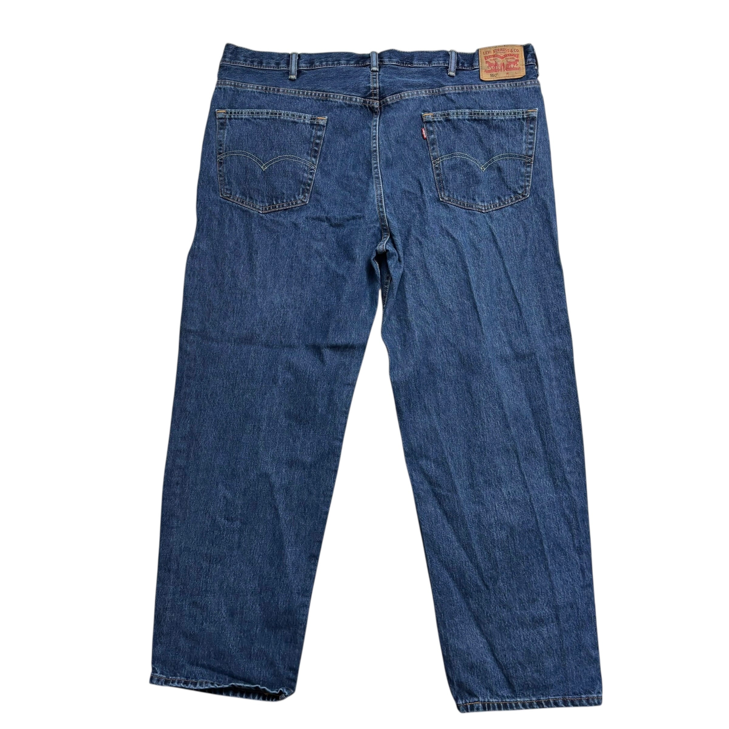 Levis 550 Jeans W46 L32 Mens Mid Blue Baggy Relaxed Straight Fit Denim (E)