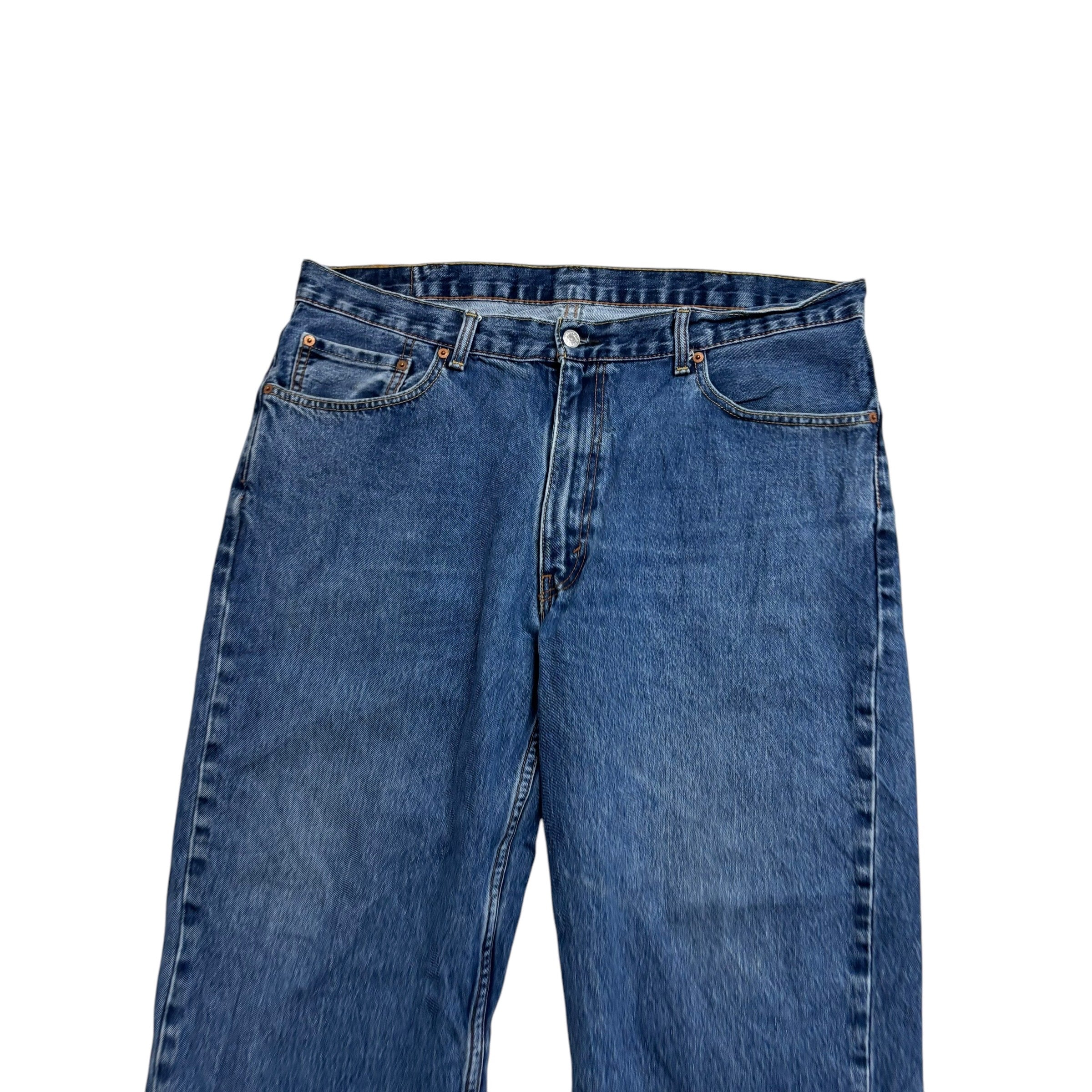 Levis 550 Jeans W40 L30 Mens Mid Blue Baggy Relaxed Straight Fit Denim (E)