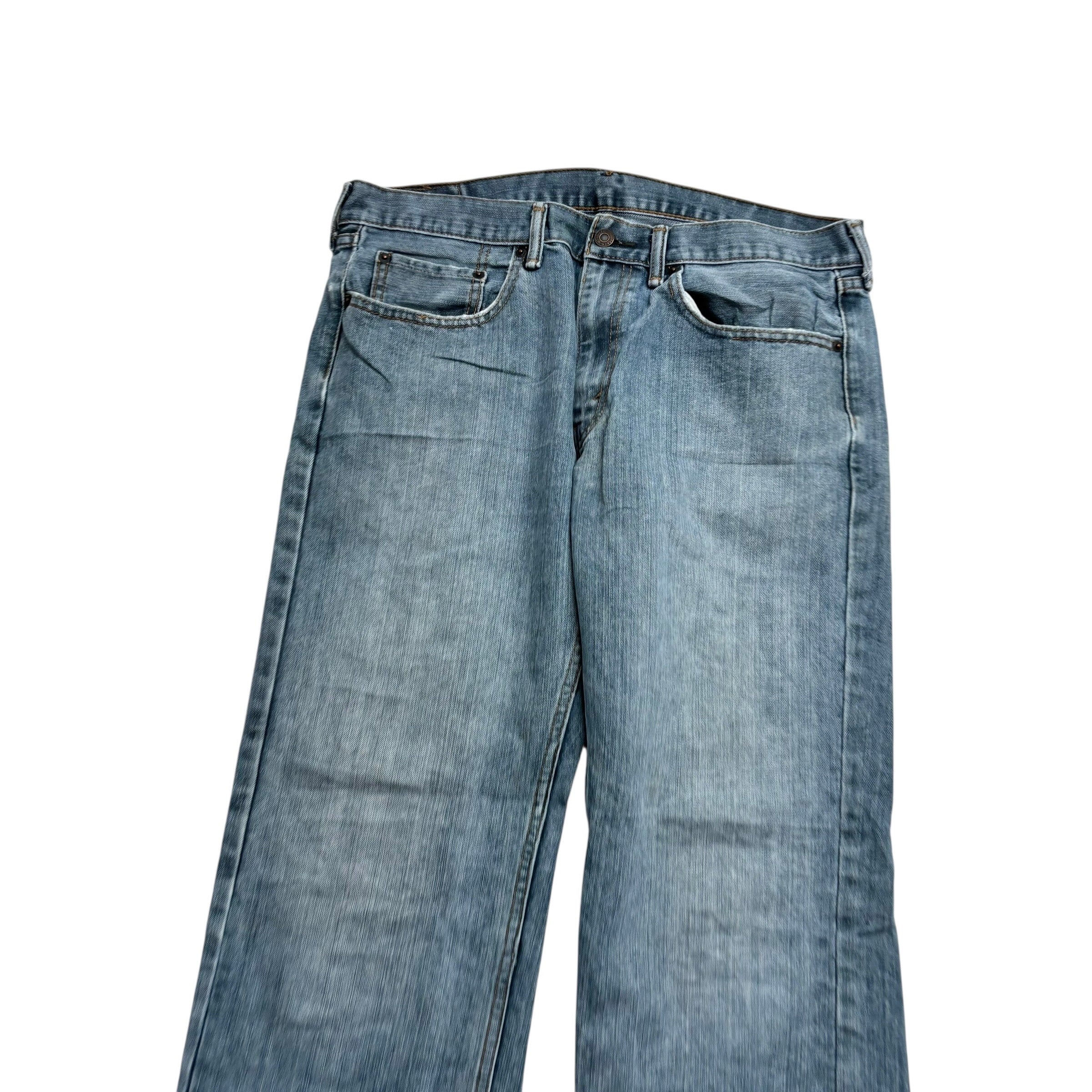 Levis 559 Jeans W34 L32 Mens Blue Baggy Relaxed Straight Fit Denim (F)