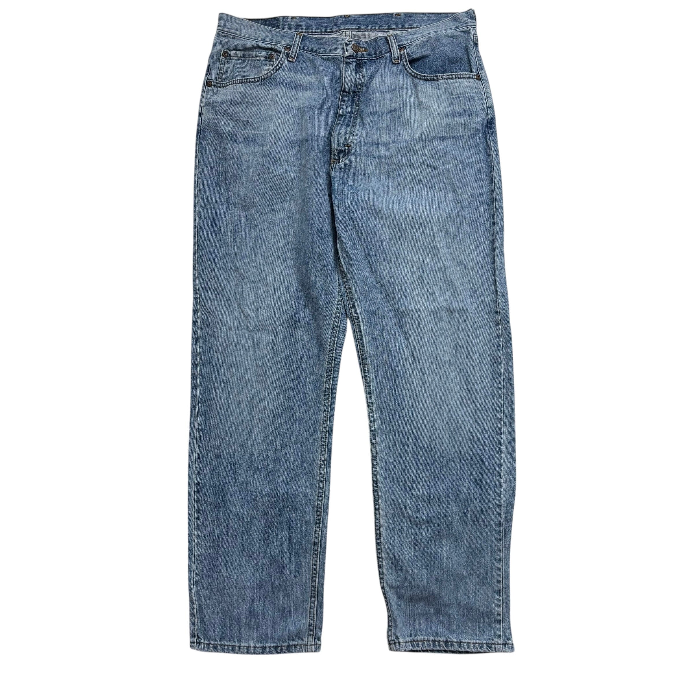 Wrangler Jeans W38 L32 Mens Light Blue Relaxed Straight Fit Denim (E)