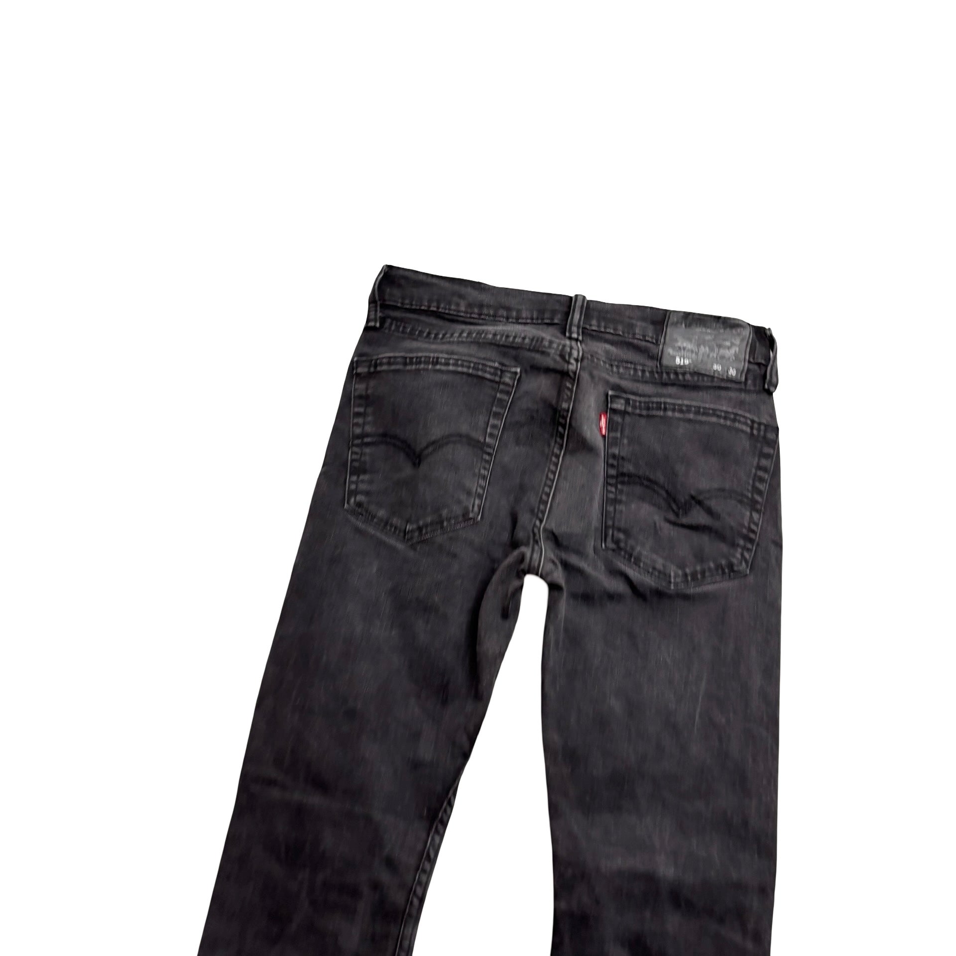 Levis 519 Jeans W28 L28 Mens Black Super Skinny Fit Stretch Denim (E)