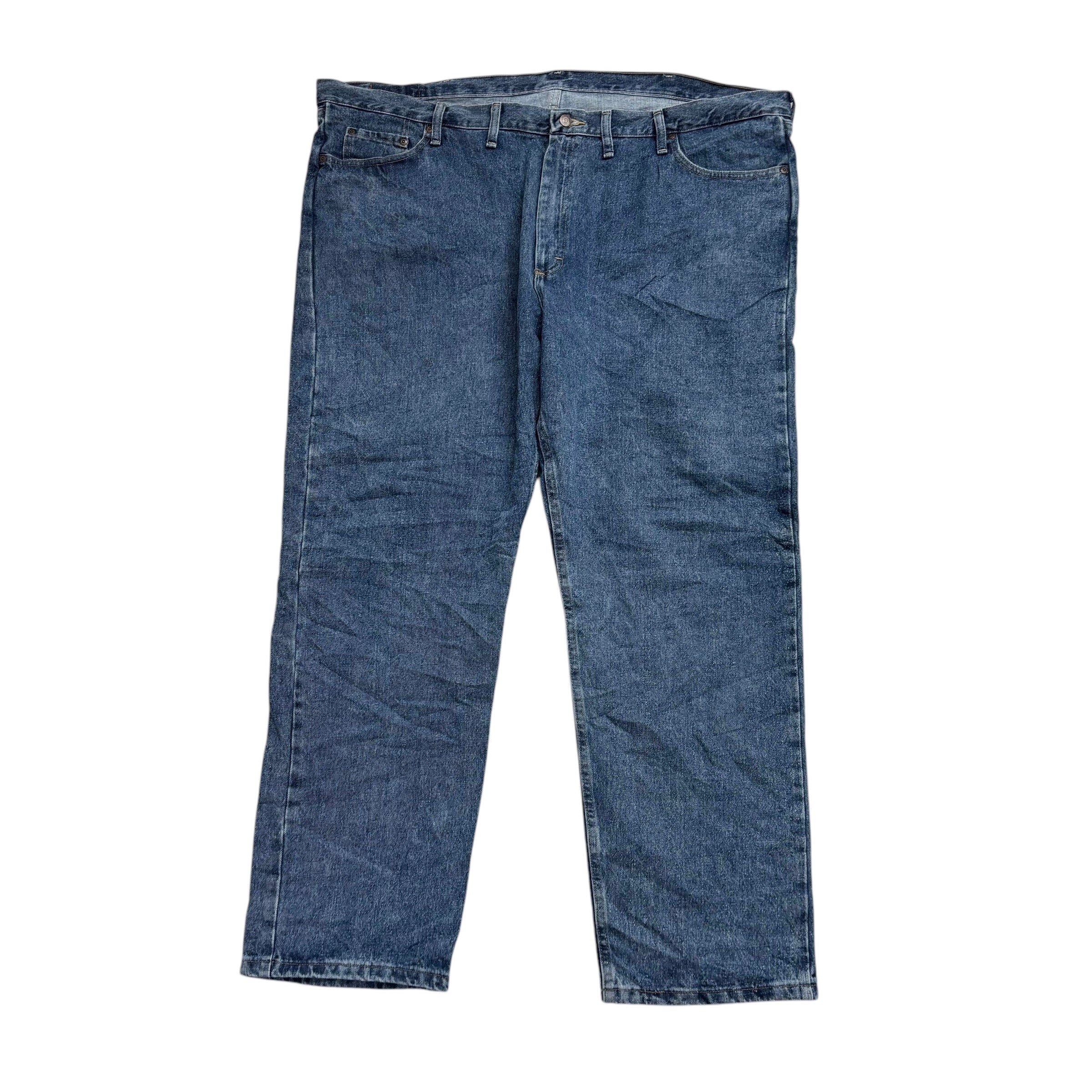 Wrangler Jeans W50 L32 Mens Mid Blue Relaxed Straight Fit Baggy Denim (E)