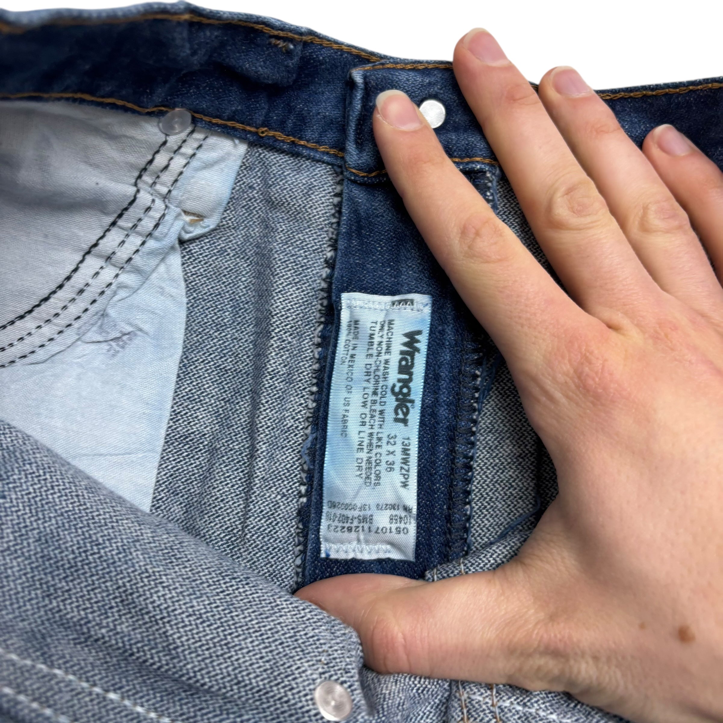 Wrangler Jeans Cowboy Cut W32 L36 Mens Mid Blue 13MWZ Original Fit Denim (E)