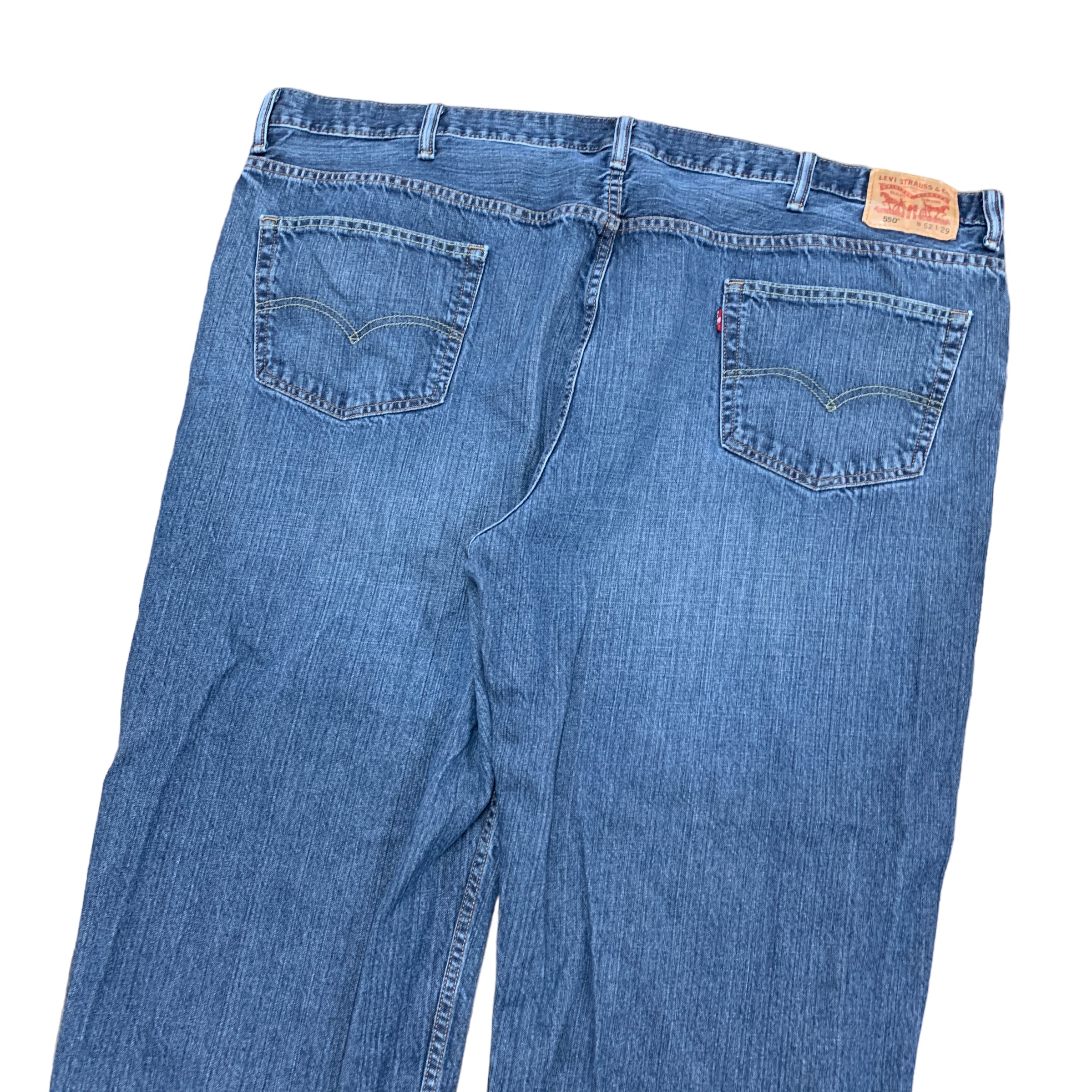 Levis 550 Jeans W52 L29 Mens Blue Relaxed Straight Fit Denim