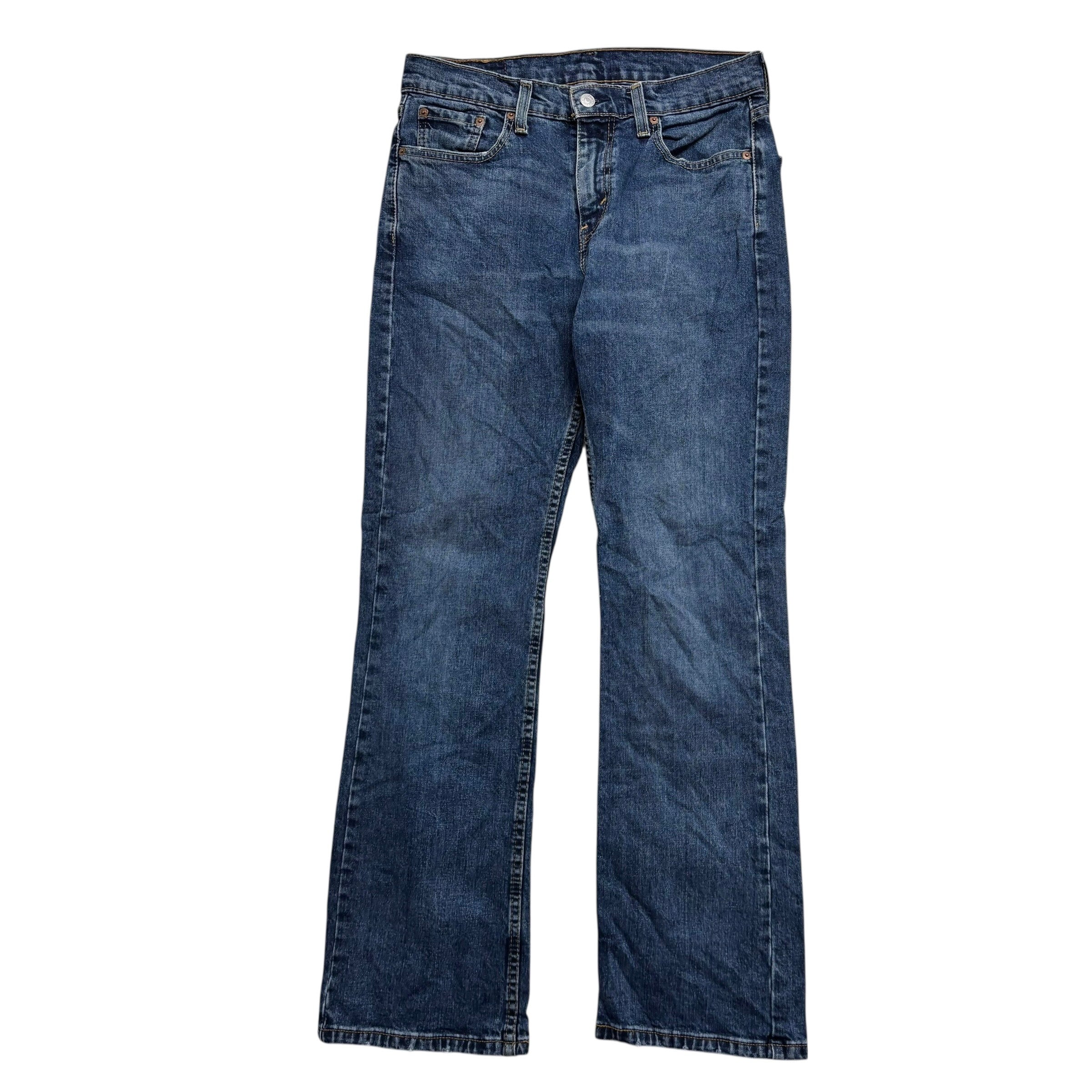 Levis 527 Jeans W30 L32 Mens Mid Blue Slim Bootcut Fit Stretch Denim (E)
