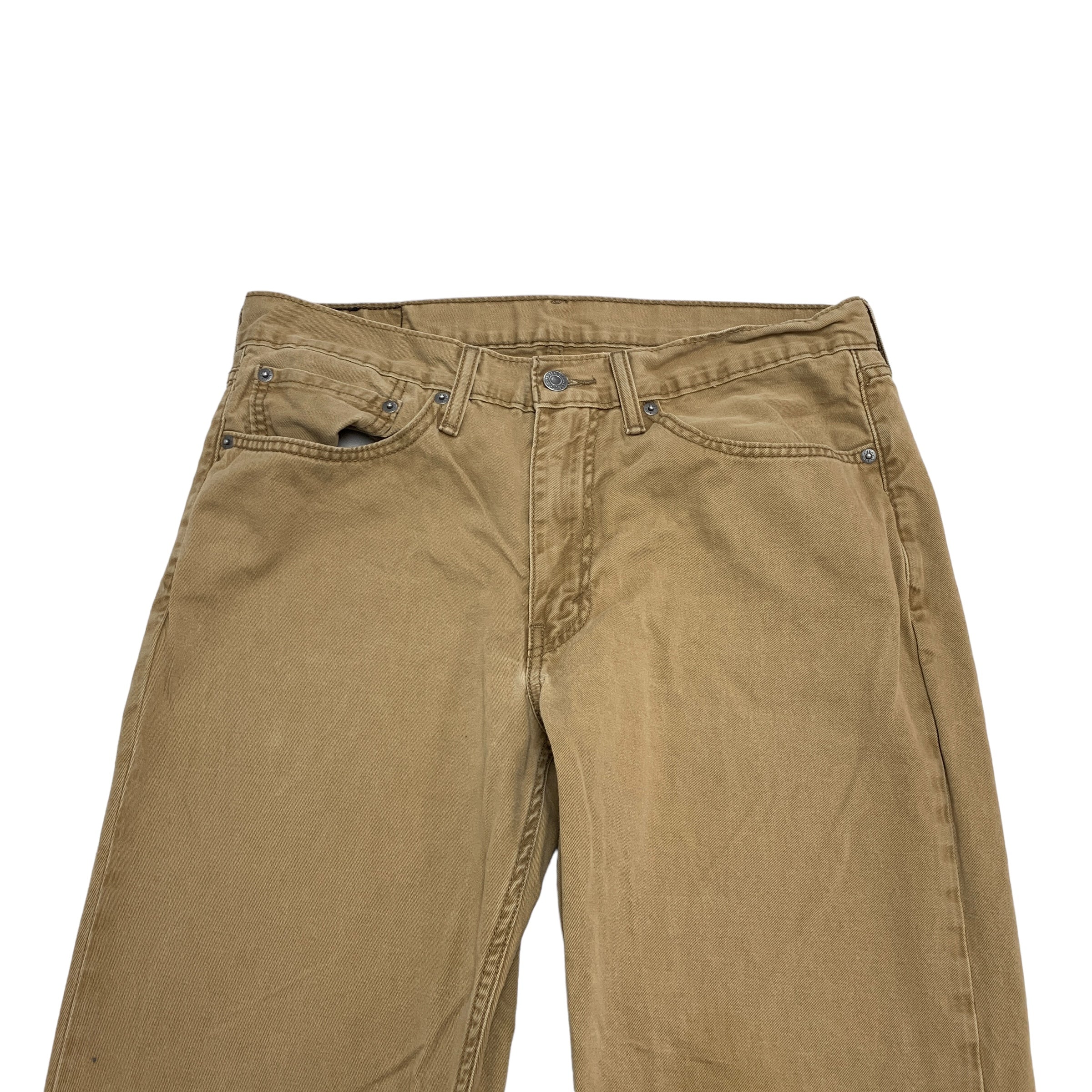 Levis 514 Trousers W34 L30 Mens Brown Chino Straight Fit Cotton