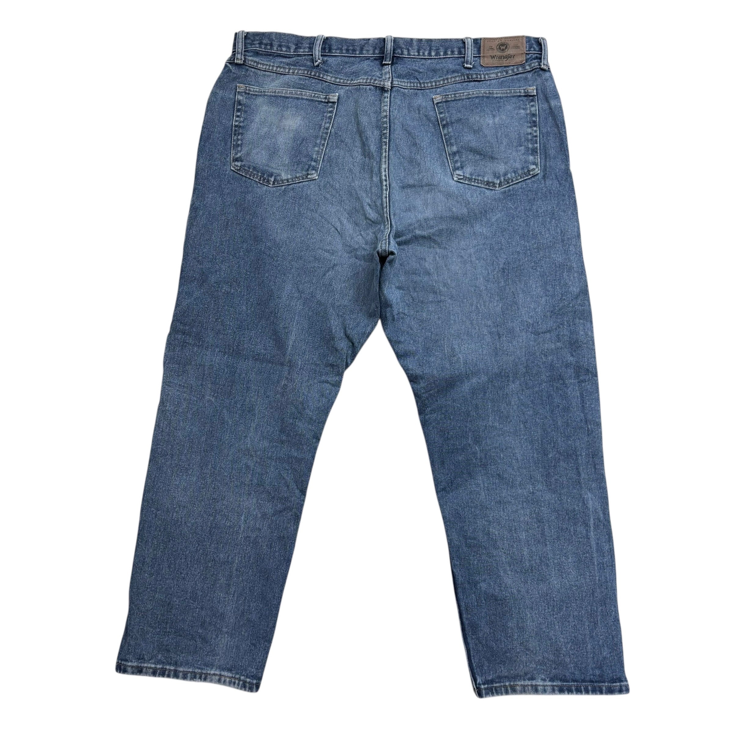 Wrangler Jeans W42 L30 Mens Mid Blue Relaxed Straight Fit Vintage Denim (F)