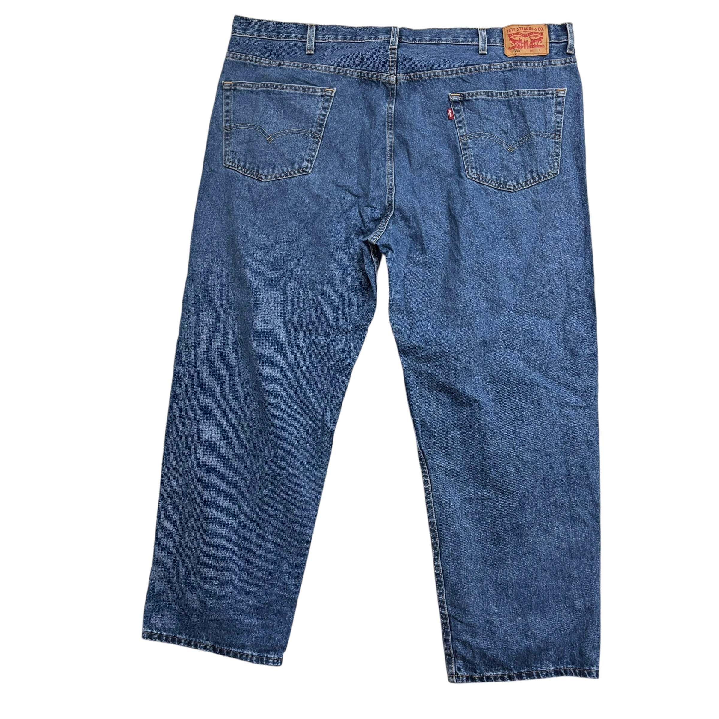 Levis 550 Jeans W48 L30 Mens Mid Blue Baggy Relaxed Straight Fit Denim