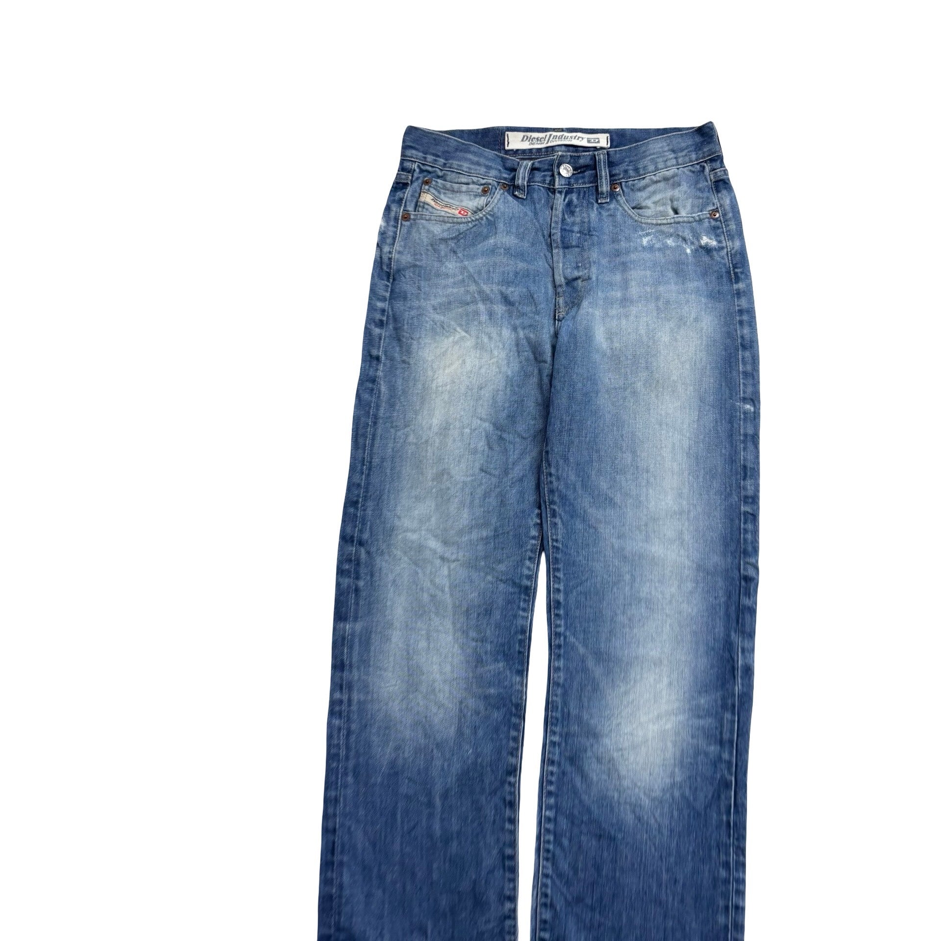 Vintage Diesel Jeans W30 L30 Mens Mid Blue Regular Straight Fit Y2K