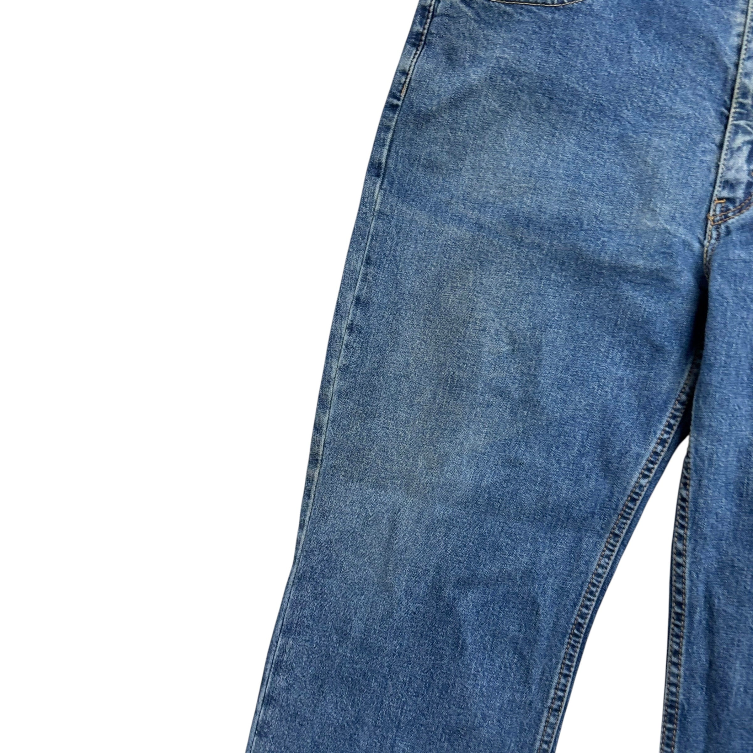 Levis 514 Jeans W42 L30 Mens Mid Blue Regular Straight Fit Stretch Denim (F)