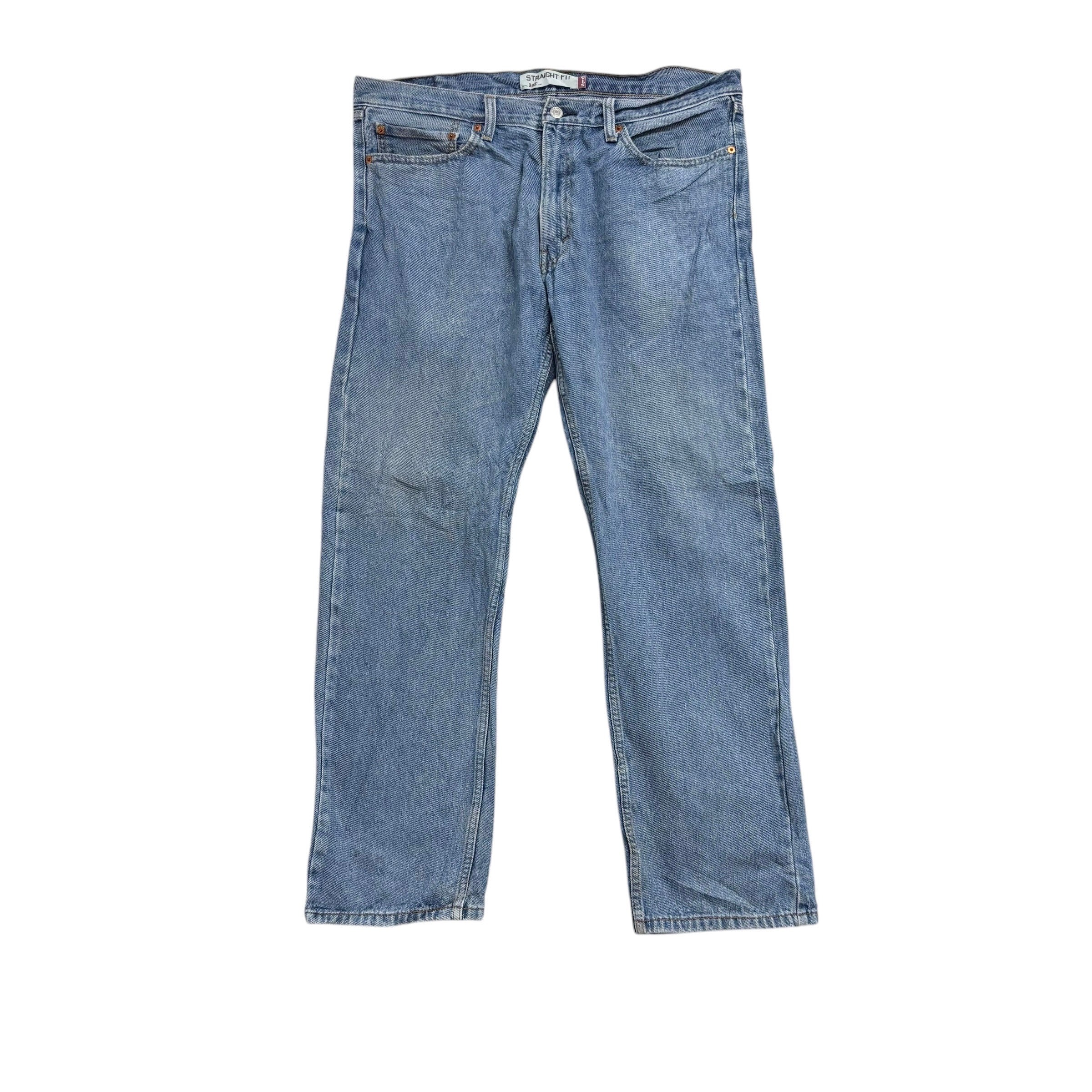 Levis 505 Jeans W38 L30 Mens Light Blue Regular Straight Fit Vintage Denim