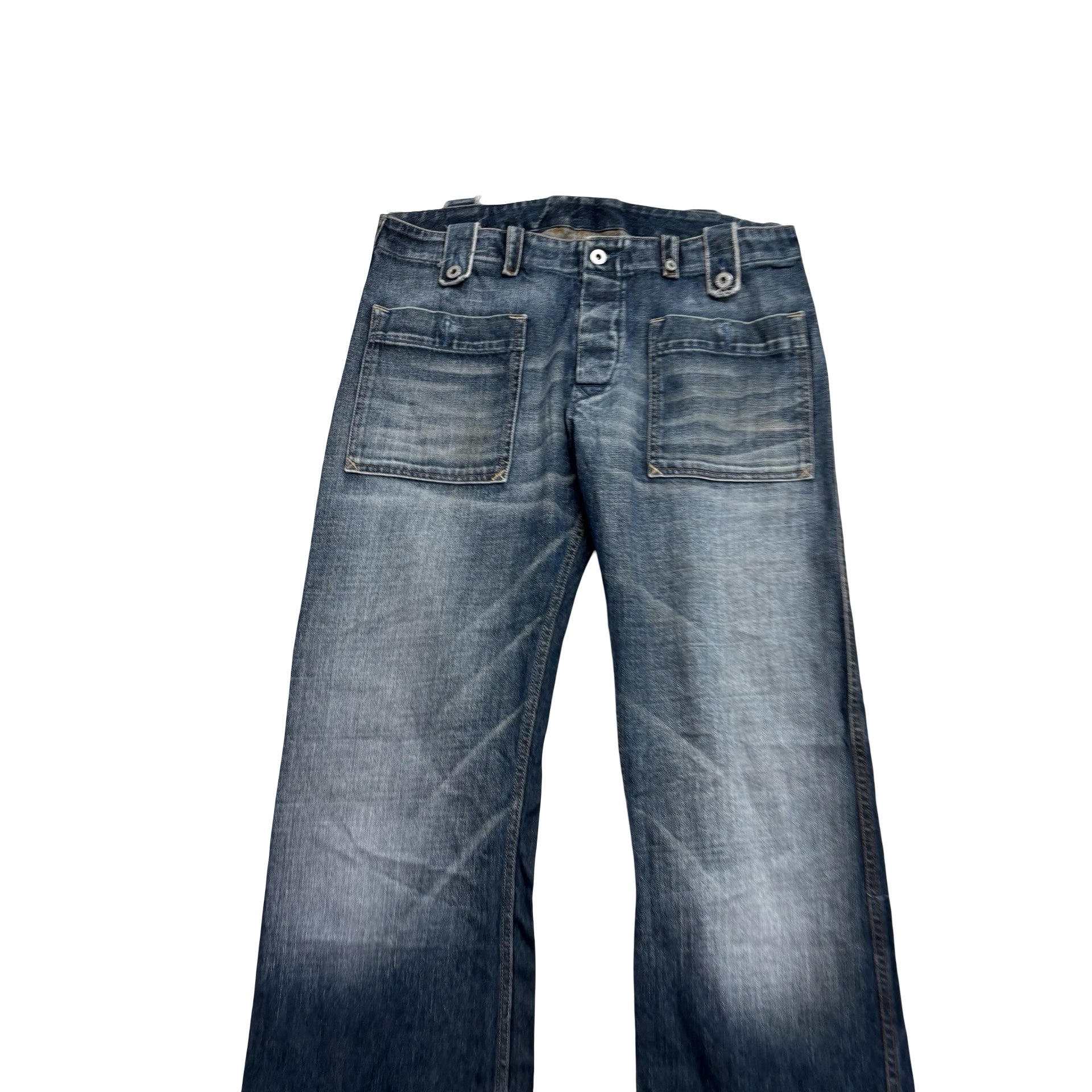 Diesel Cardiel Jeans W34 L34 Mens Y2K Dark Blue Baggy Relaxed Fit Vintage Denim