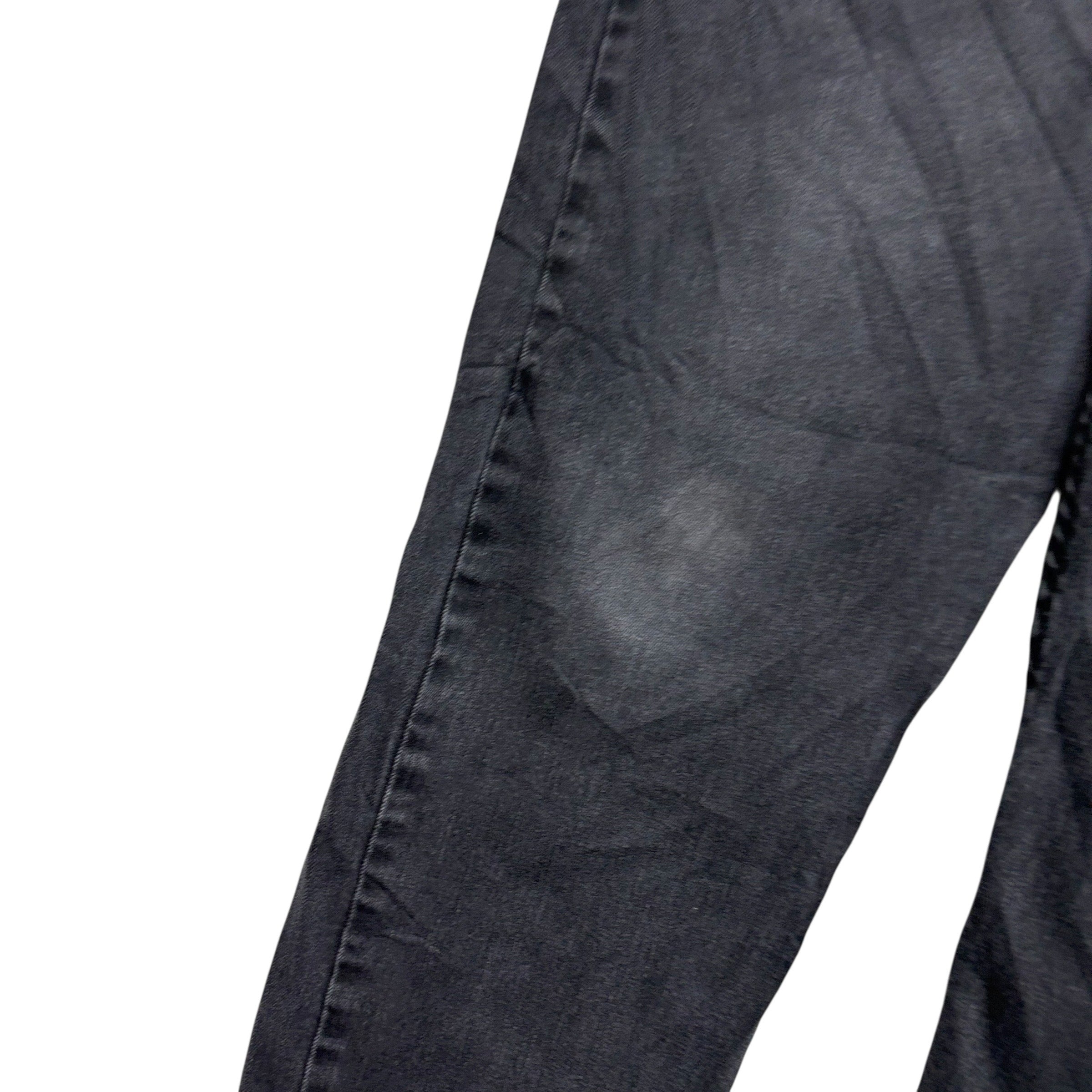 Levis 502 Jeans W33 L30 Mens Black Regular Tapered Fit Stretch Denim