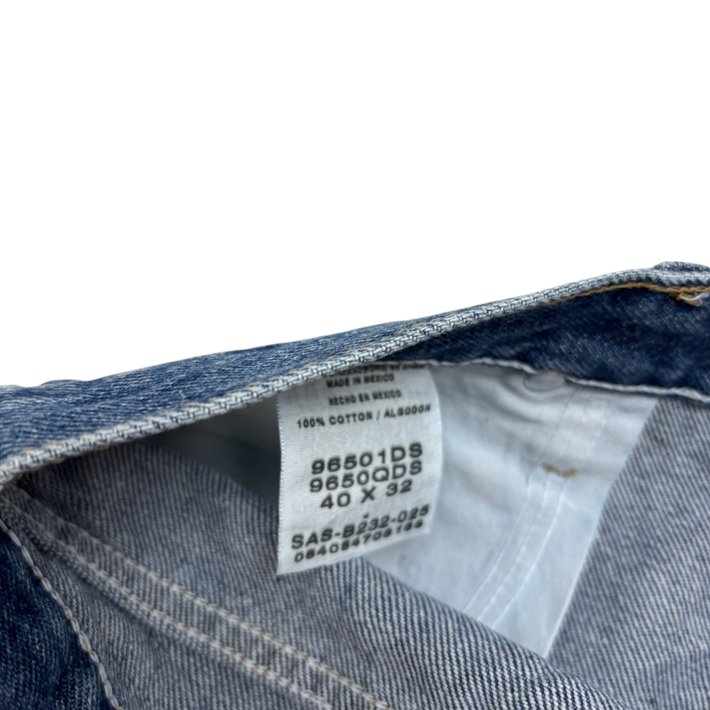 Wrangler Jeans W40 L32 Mens Mid Blue Regular Straight Fit Vintage Denim (E)