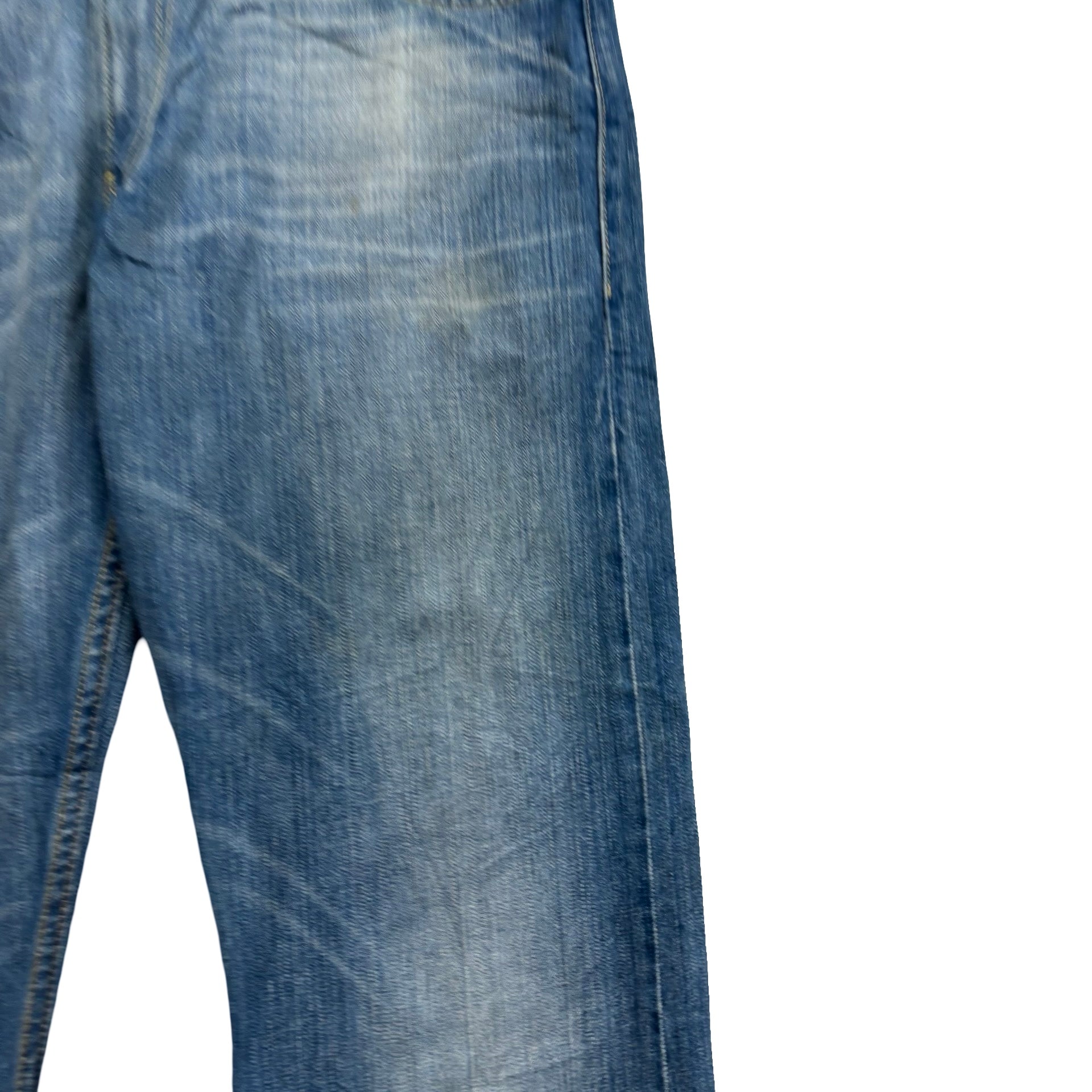 Levis 506 Jeans W36 L29 Mens Mid Blue Relaxed Straight Fit Vintage Denim (F)