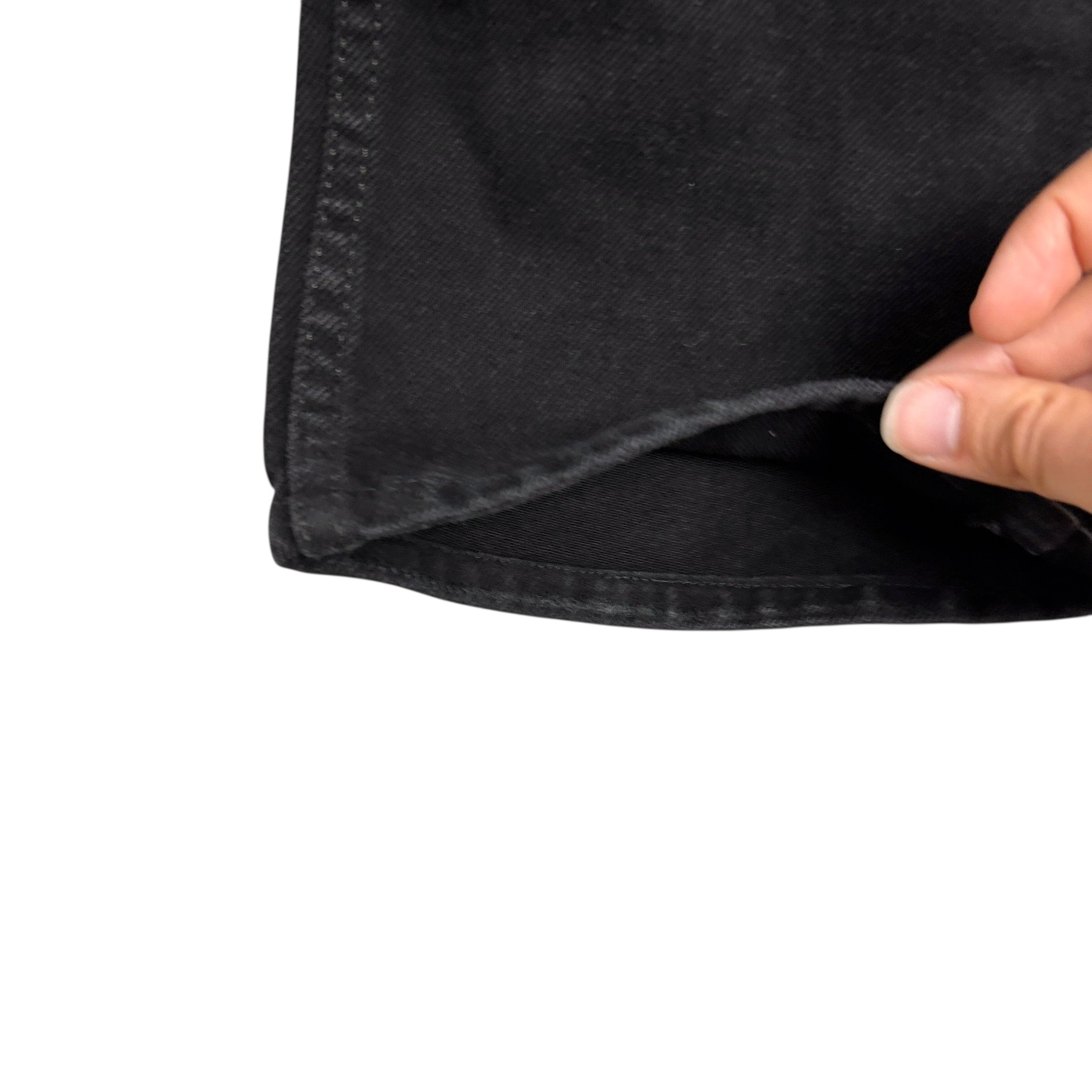 Levis 505 Jeans W31 L25 Mens Black Regular Straight Fit Vintage Denim (E)