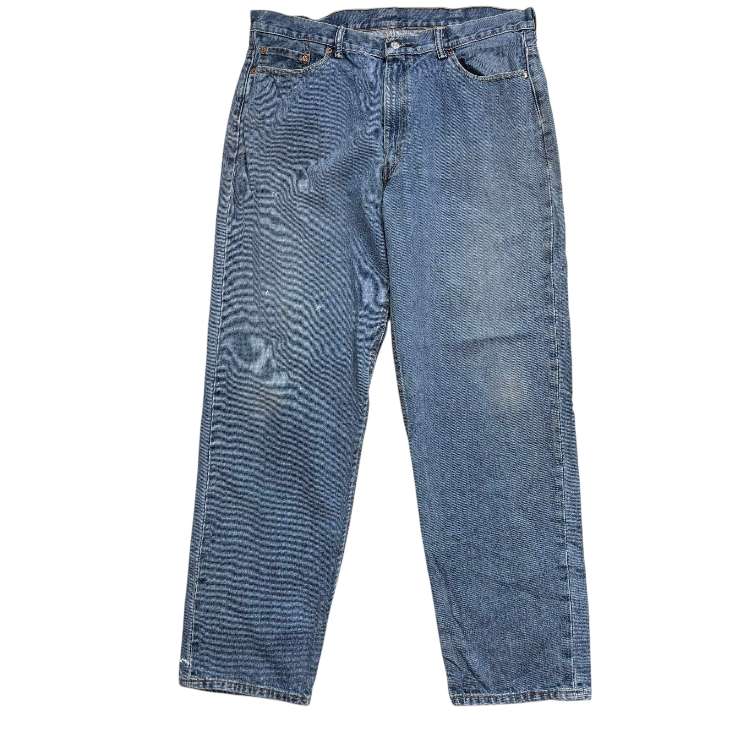 Levis 550 Jeans W40 L34 Mens Mid Blue Baggy Relaxed Straight Fit Denim (F)