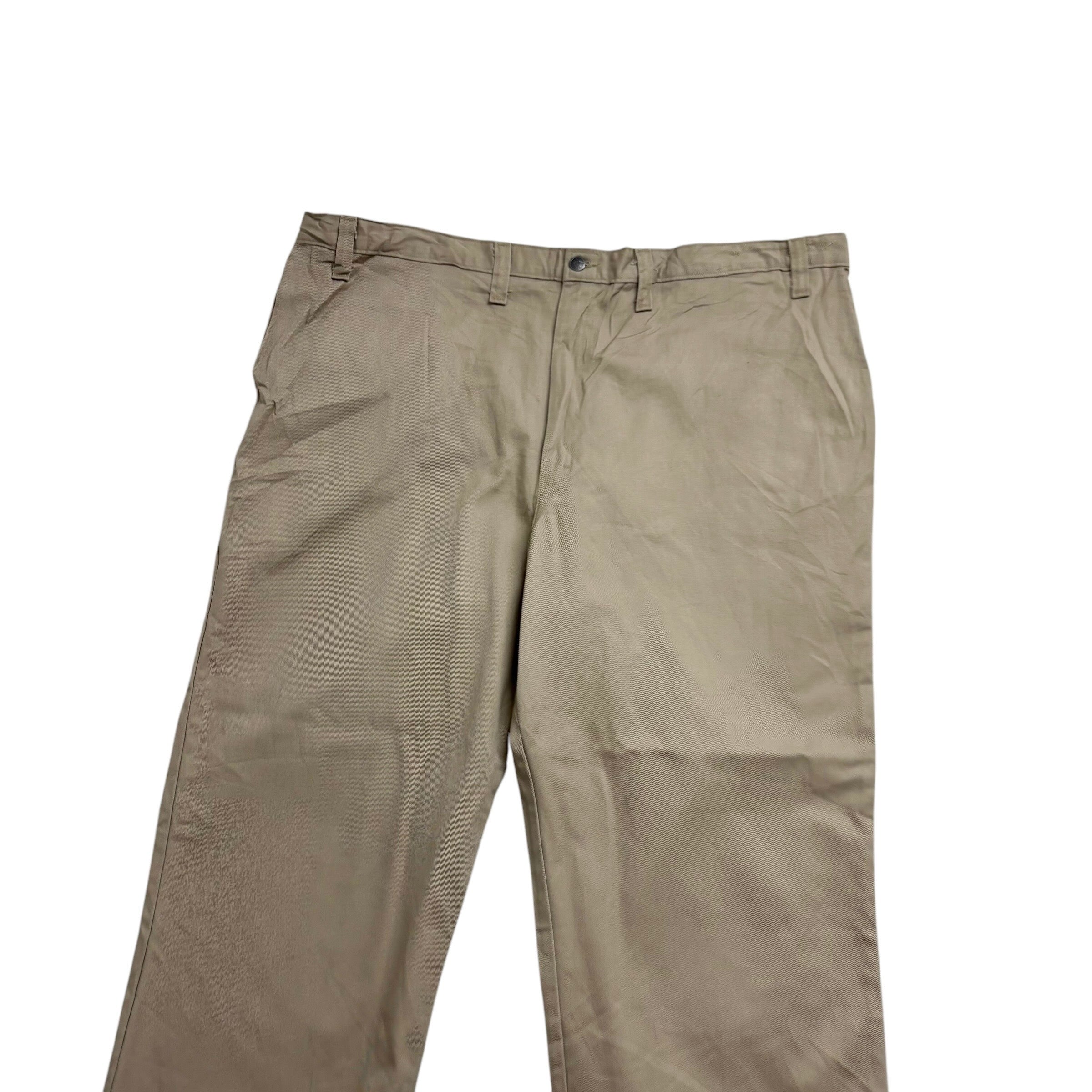 Dickies Trousers W46 L30 Mens Beige Pants Relaxed Straight Fit Workwear