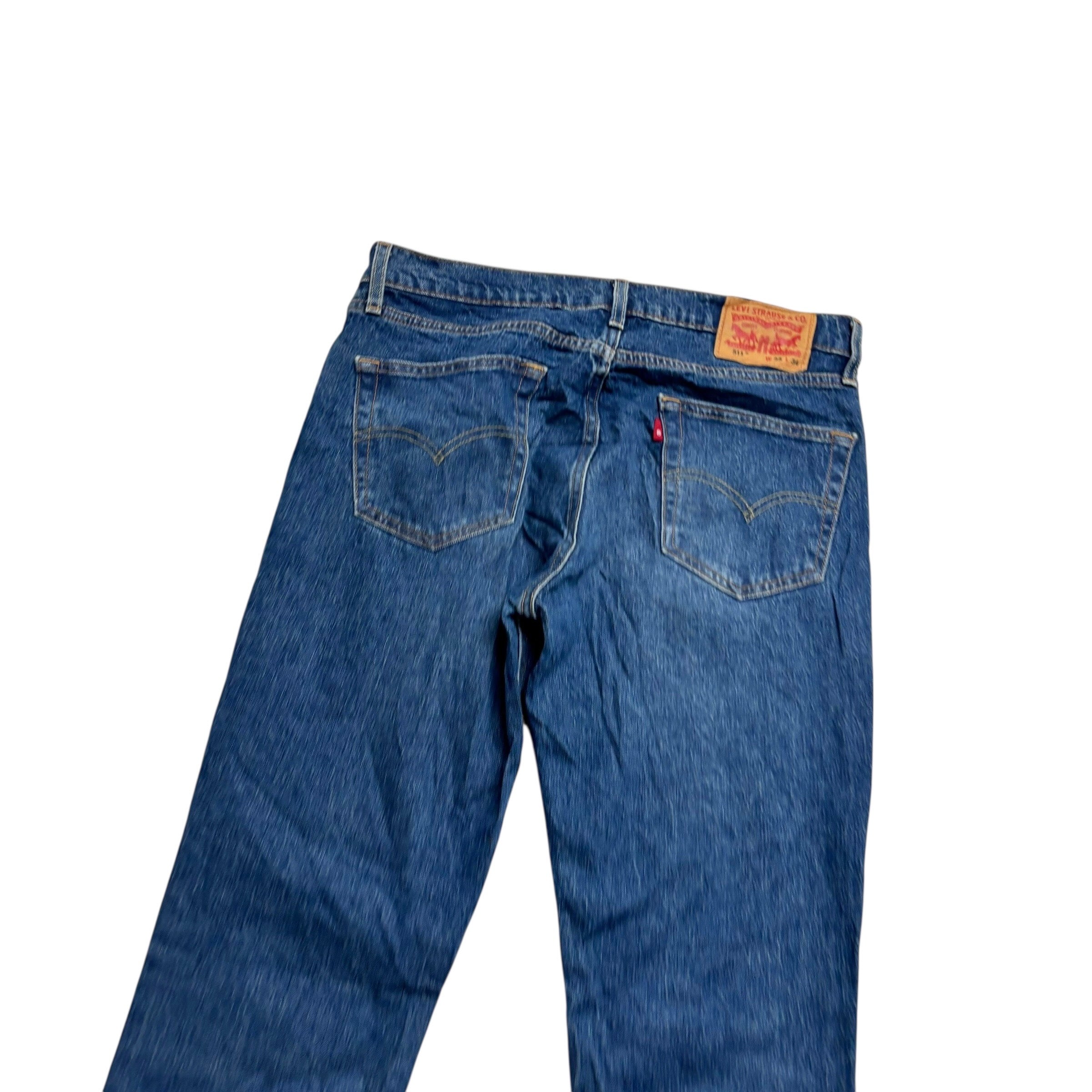 Levis 511 Jeans W33 L34 Mens Mid Blue Slim Fit Stretch Denim (E)
