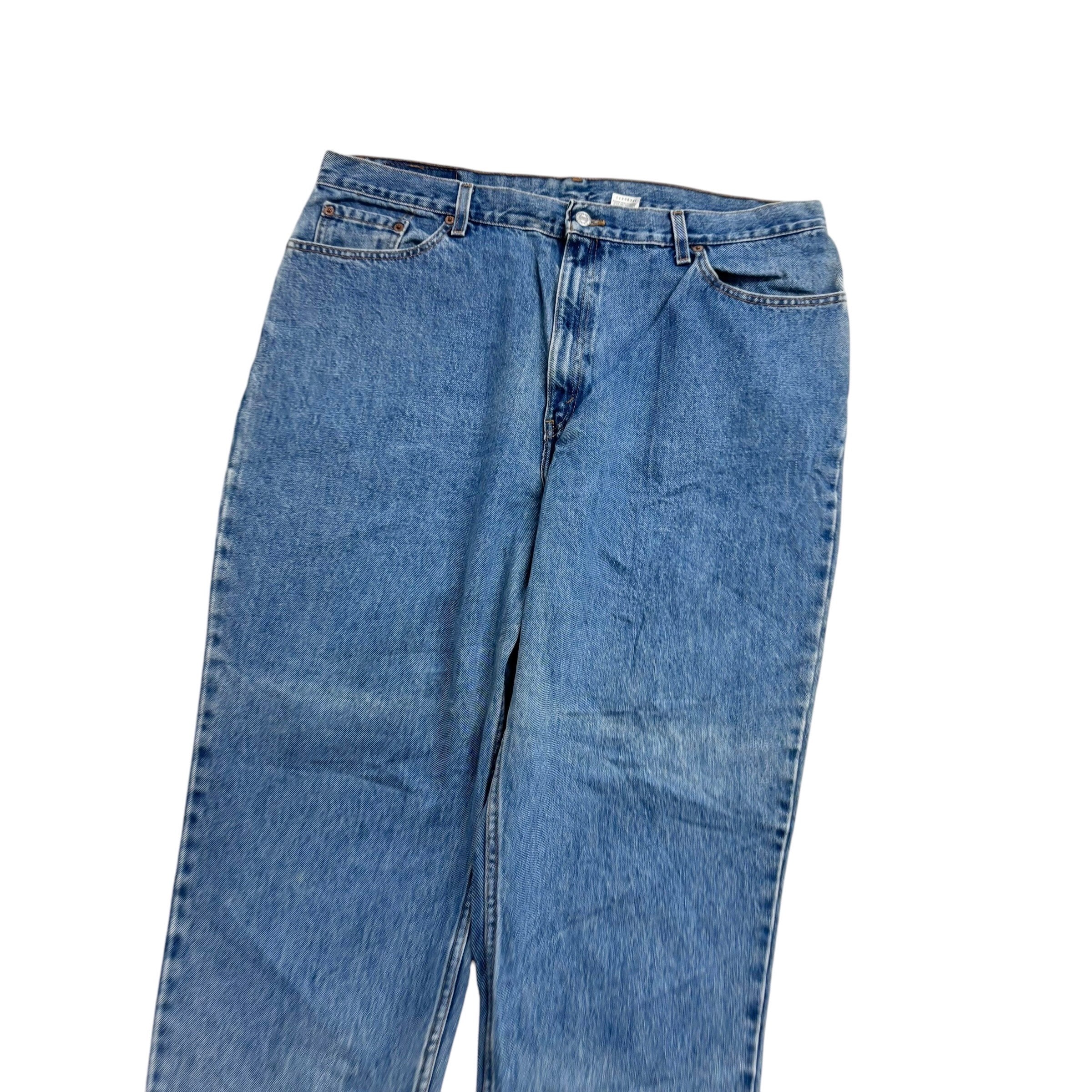 Levis 550 Jeans W38 L31 Womens Mid Blue Relaxed Taper Mom Fit Vintage Denim